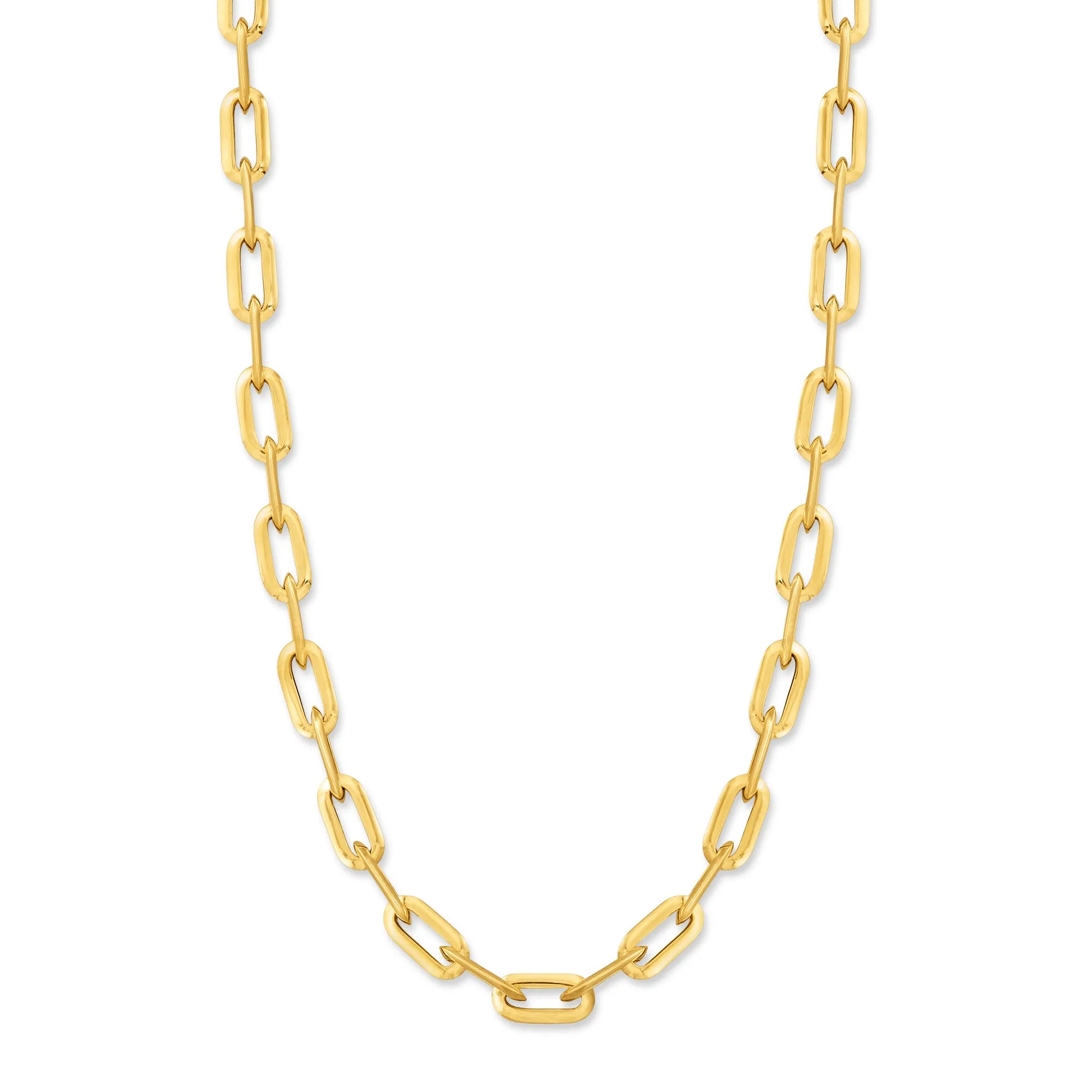 Ross-Simons Italian 14kt Yellow Gold Paper Clip Link Necklace