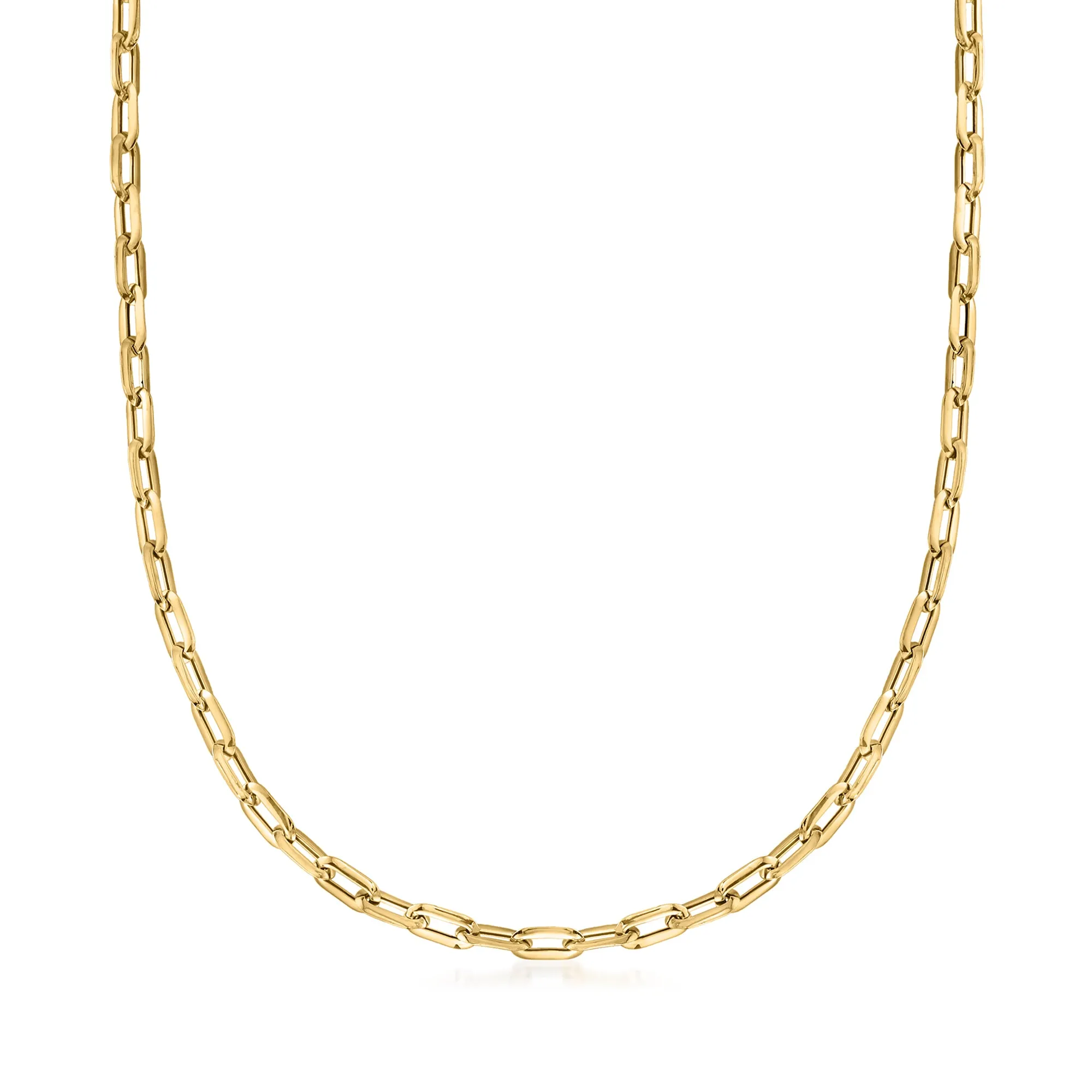 Ross-Simons Italian 14kt Yellow Gold Paper Clip Link Necklace