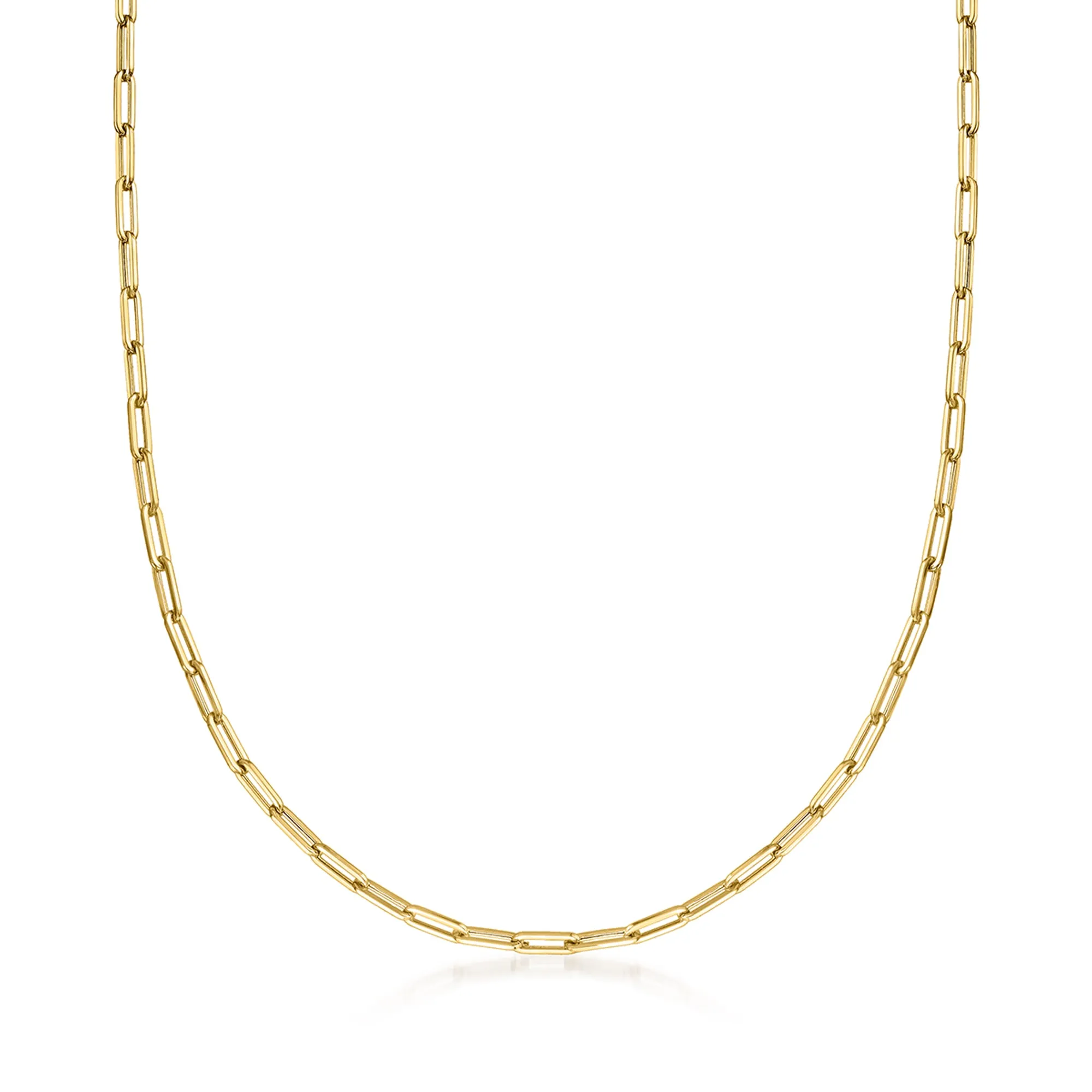 Ross-Simons Italian 14kt Yellow Gold Paper Clip Link Necklace