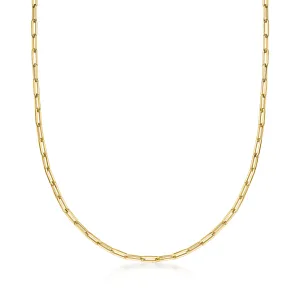 Ross-Simons Italian 14kt Yellow Gold Paper Clip Link Necklace