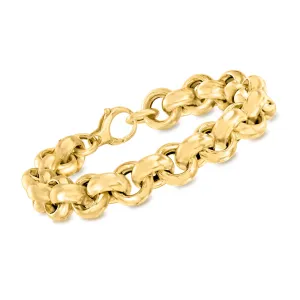 Ross-Simons Italian 14kt Yellow Gold Rolo-Link Bracelet