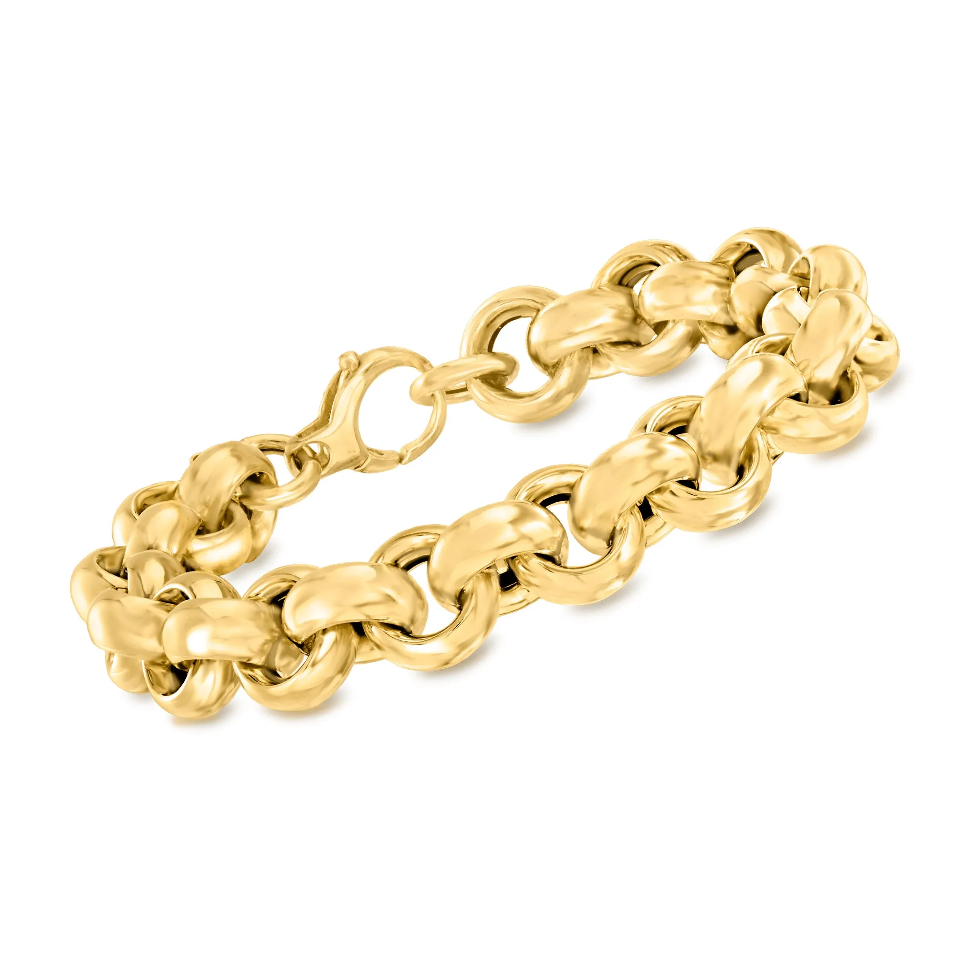 Ross-Simons Italian 14kt Yellow Gold Rolo-Link Bracelet