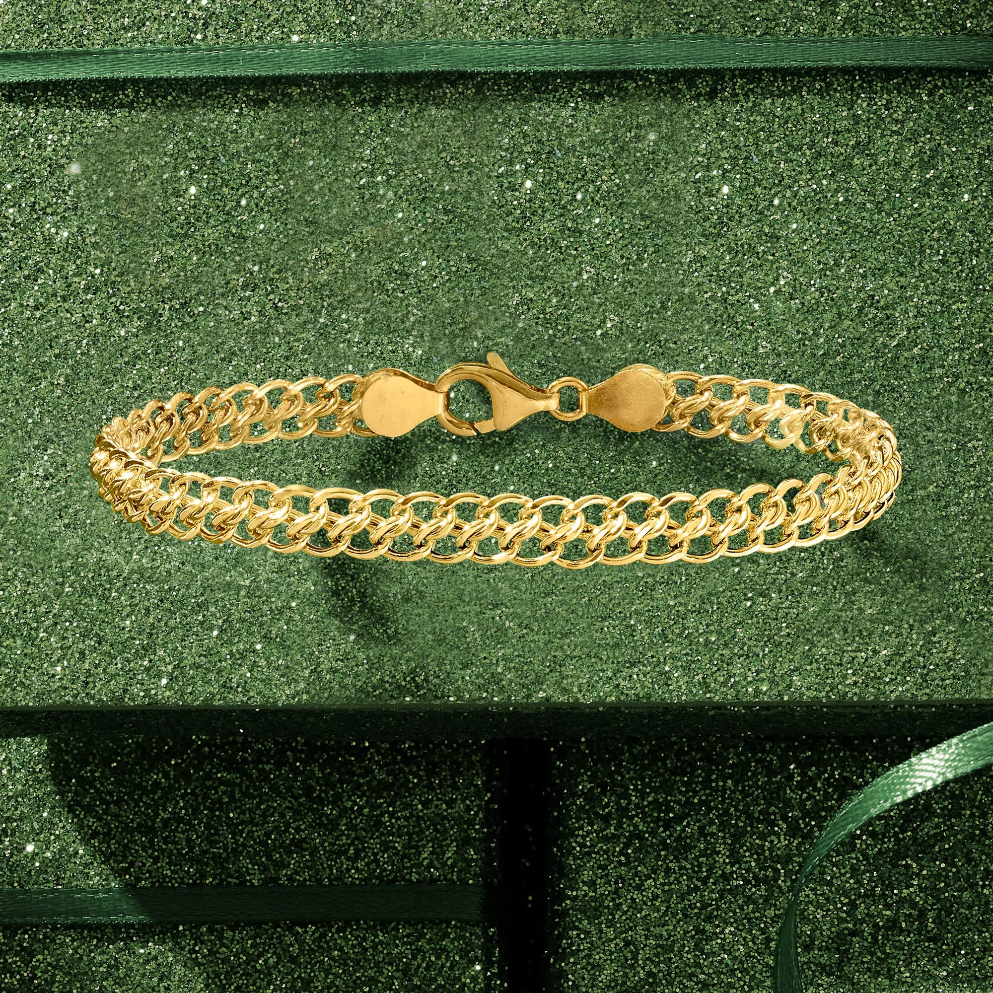 Ross-Simons Italian 18kt Yellow Gold Flat-Link Chain Bracelet