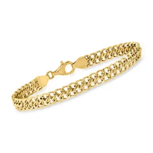 Ross-Simons Italian 18kt Yellow Gold Flat-Link Chain Bracelet