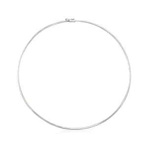 Ross-Simons Italian 1.8mm 14kt White Gold Omega Necklace