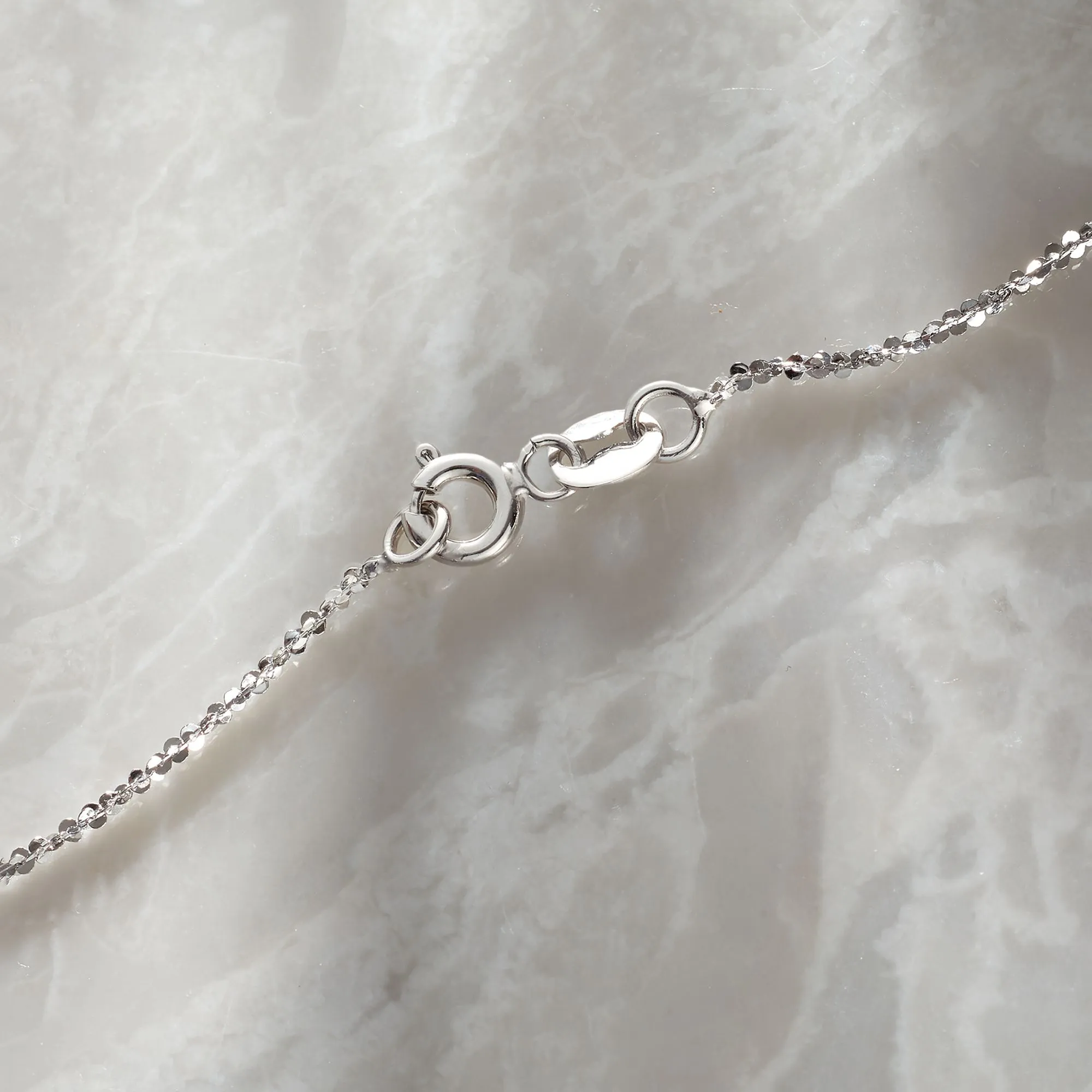 Ross-Simons Italian 1mm 14kt White Gold Crisscross Chain Necklace