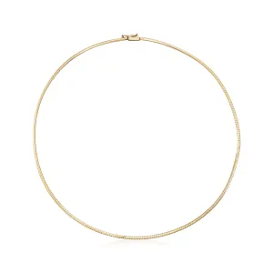 Ross-Simons Italian 2mm 14kt Yellow Gold Omega Necklace