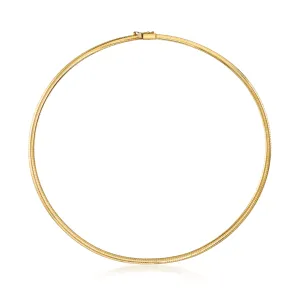 Ross-Simons Italian 4mm 14kt Yellow Gold Omega Necklace