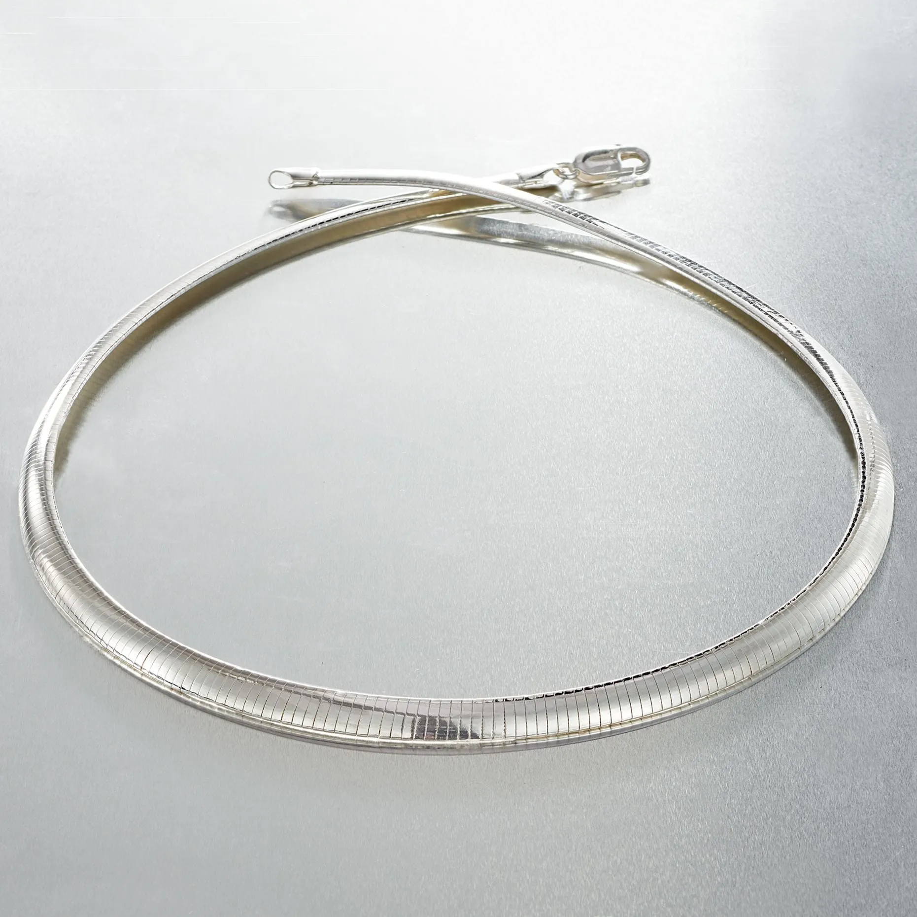 Ross-Simons Italian 6mm Sterling Silver Omega Necklace