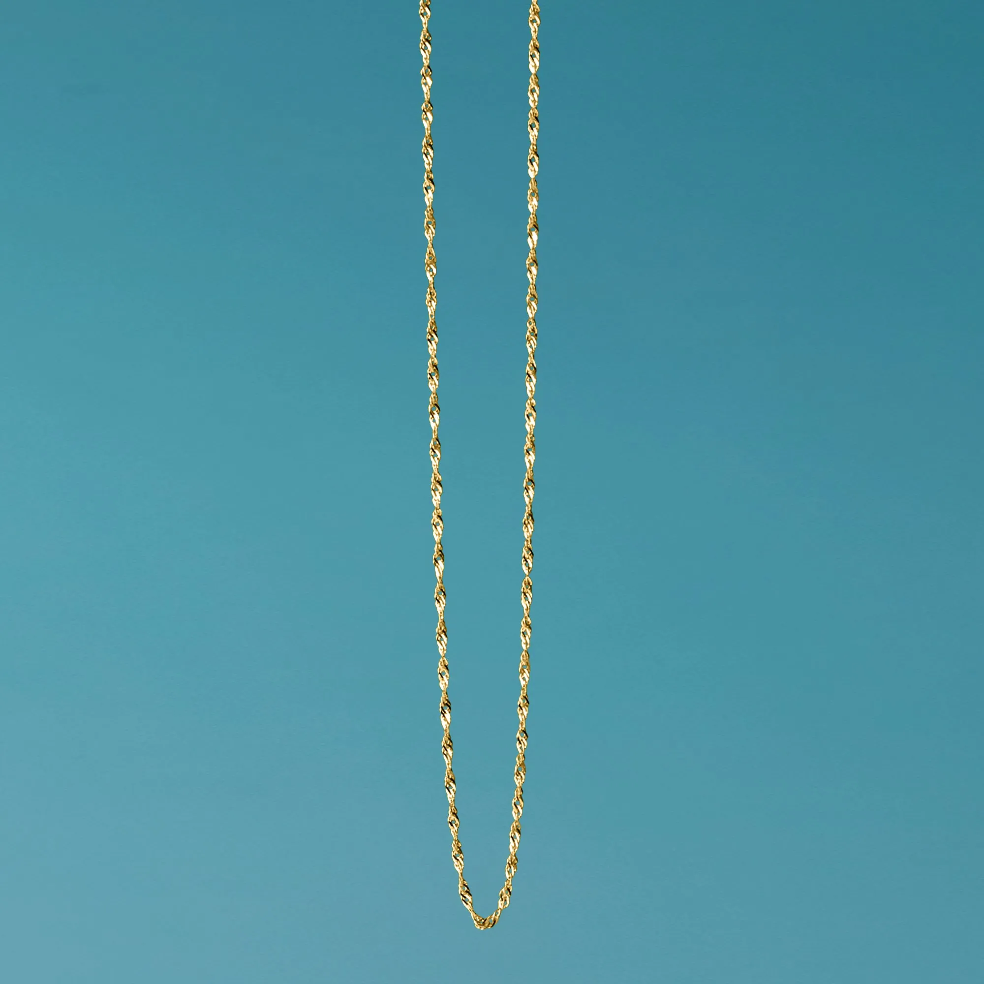 Ross-Simons Italian .8mm 14kt Yellow Gold Adjustable Singapore Chain Necklace