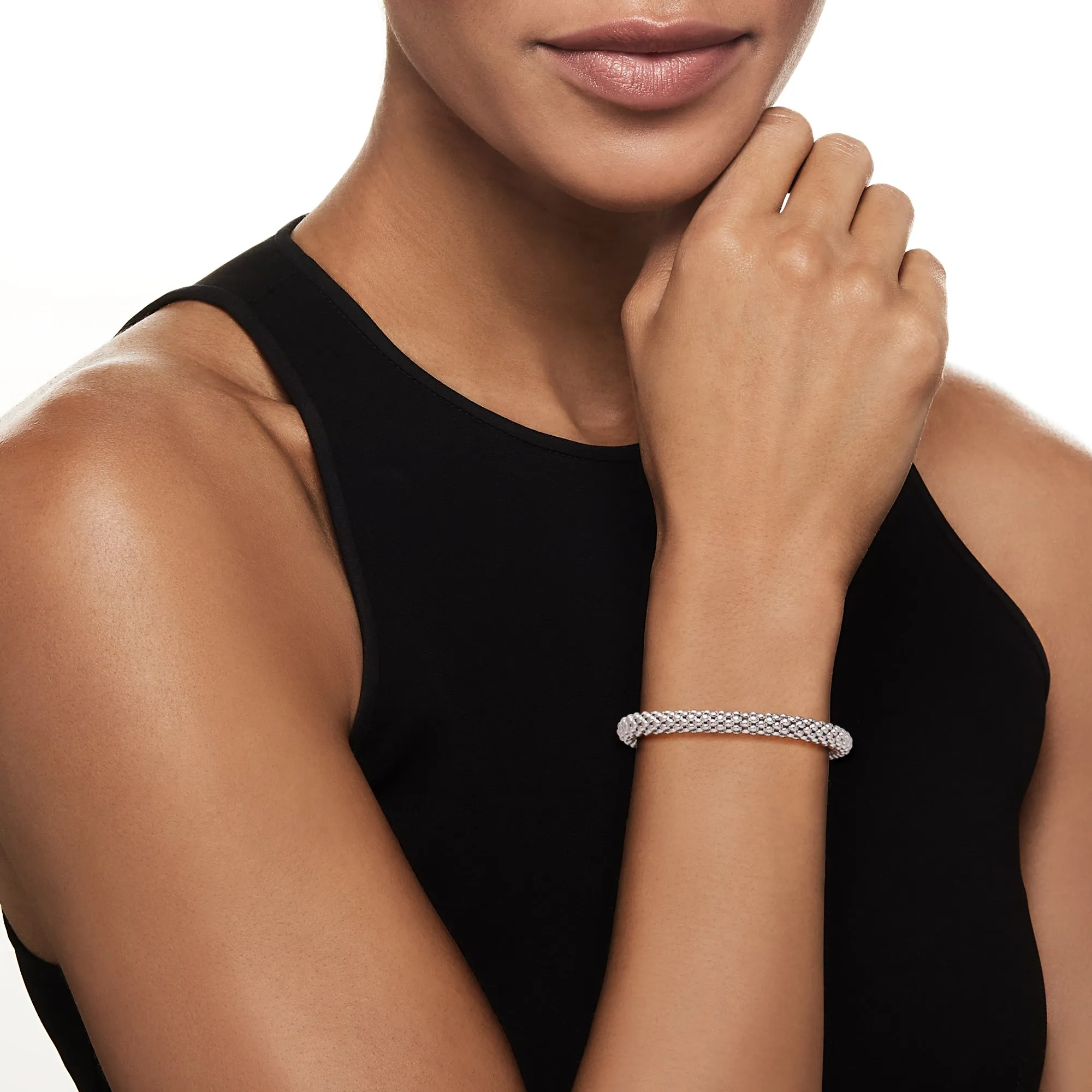 Ross-Simons Italian Sterling Silver Stretch Bracelet
