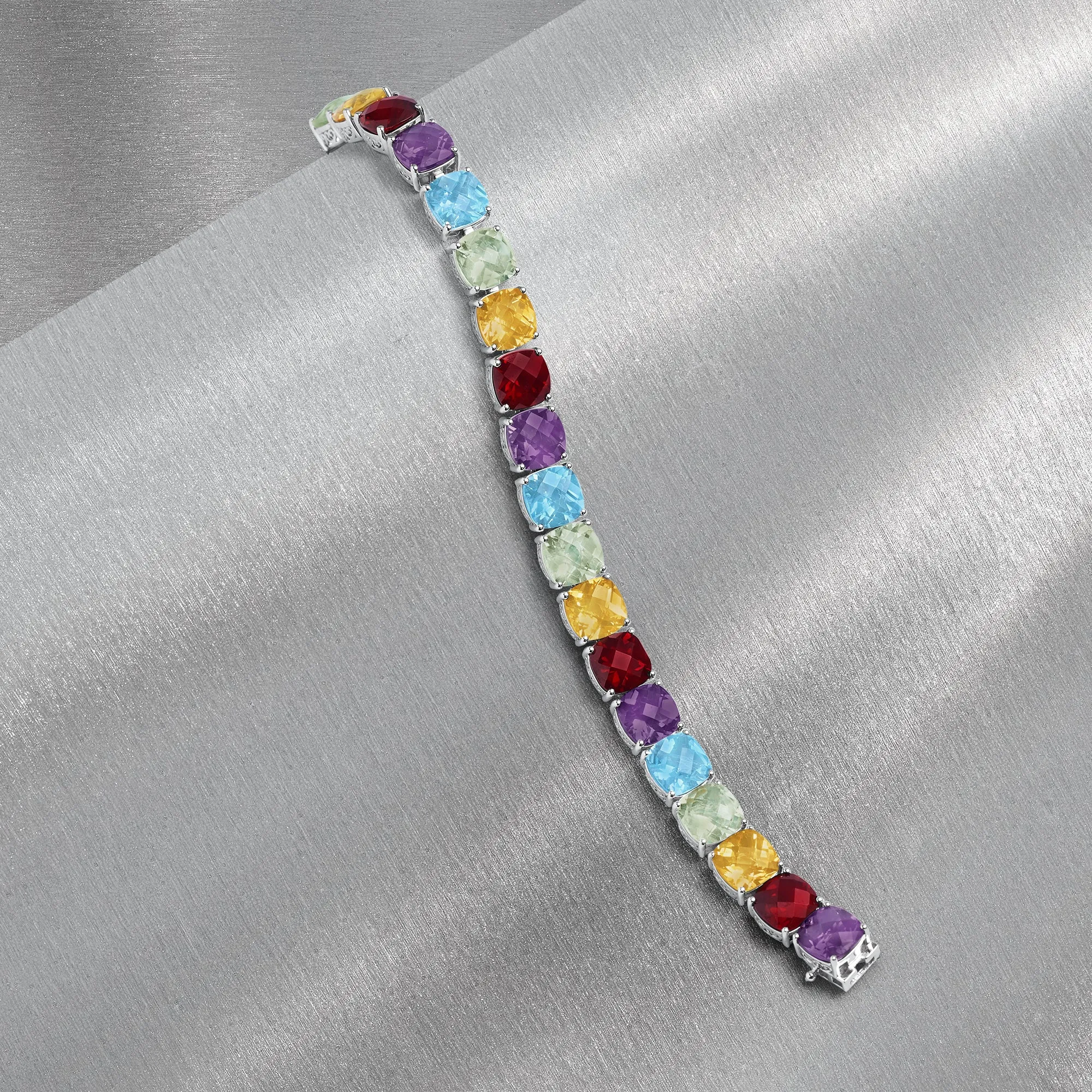 Ross-Simons Multi-Gemstone Tennis Bracelet in Sterling Silver