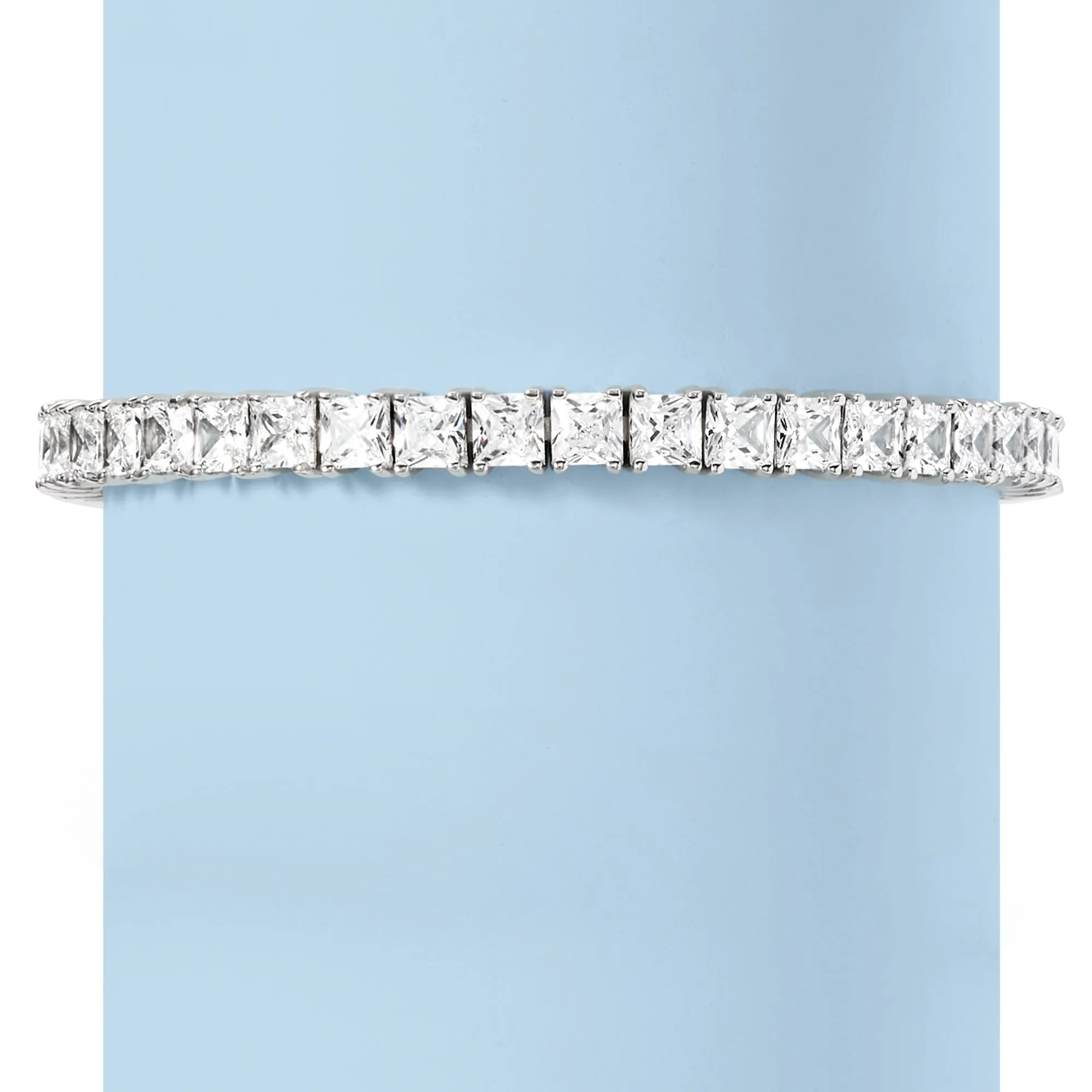 Ross-Simons Princess-Cut CZ Tennis Bracelet in Sterling Silver