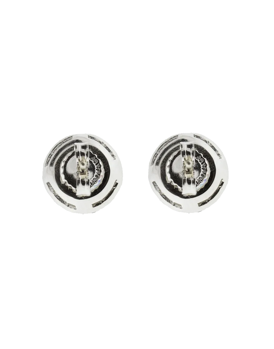 Round Stud Cubic Zirconia Earrings