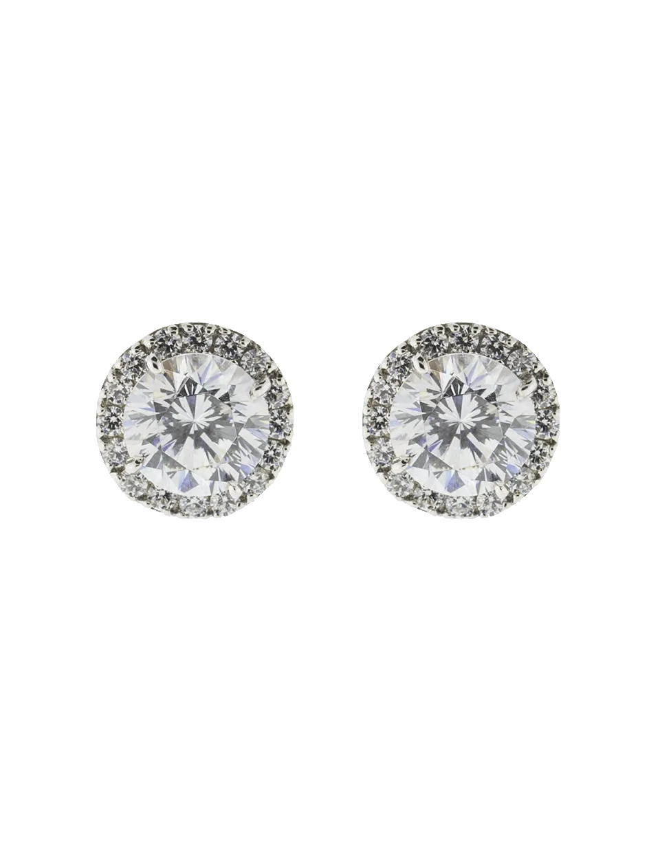 Round Stud Cubic Zirconia Earrings
