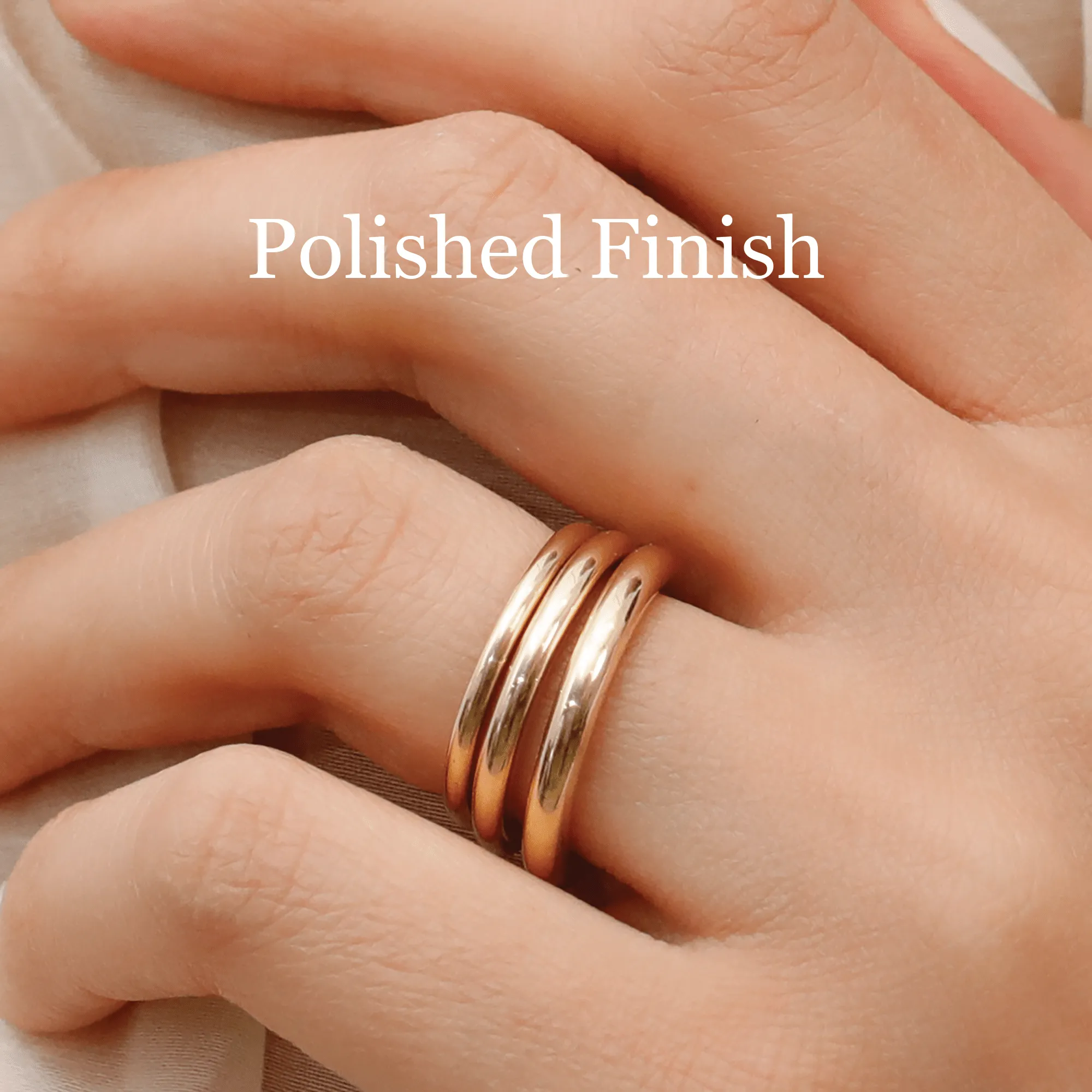 Round Wire Chunky Wedding Band - 3 mm, Ati SARAHELISE
