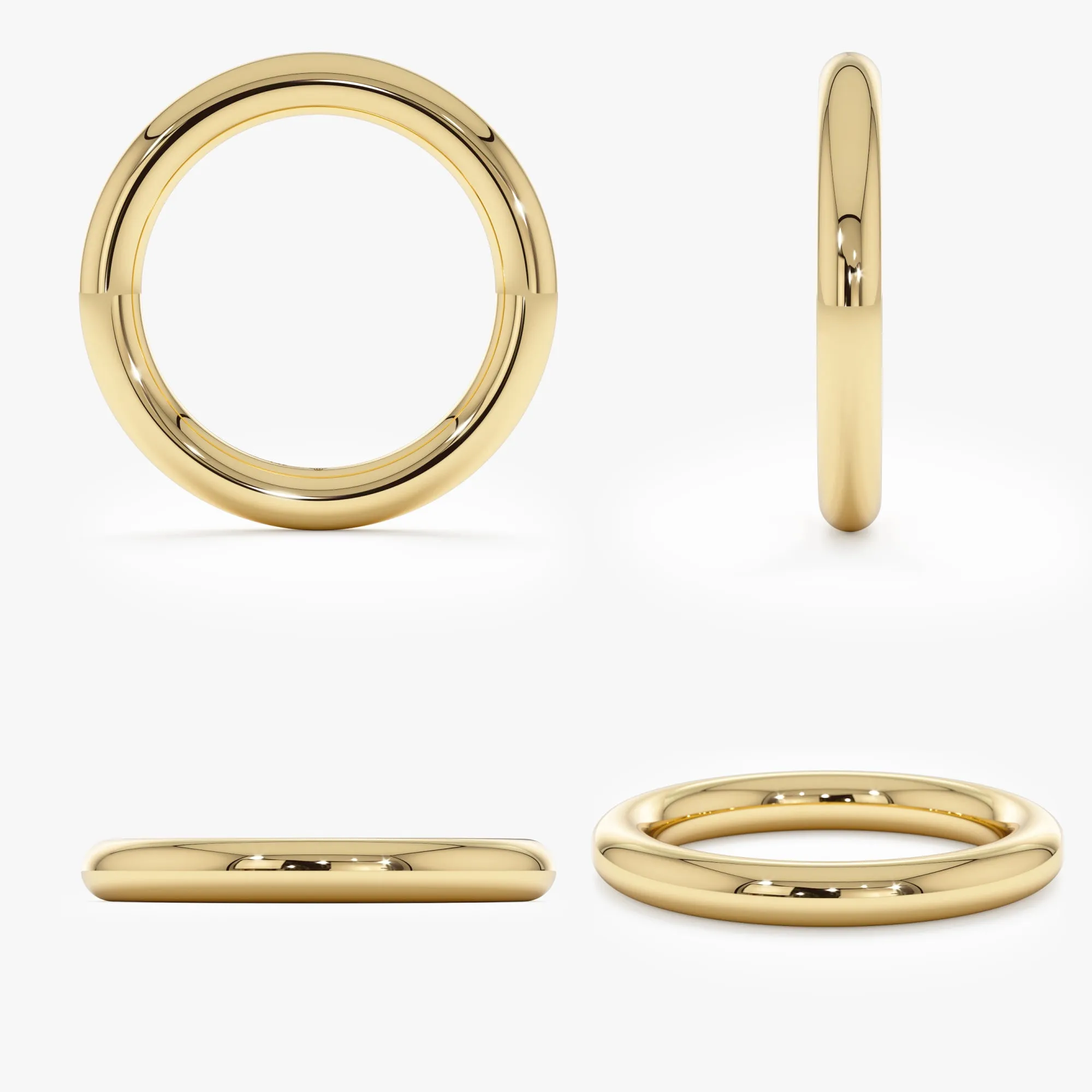 Round Wire Chunky Wedding Band - 3 mm, Ati SARAHELISE