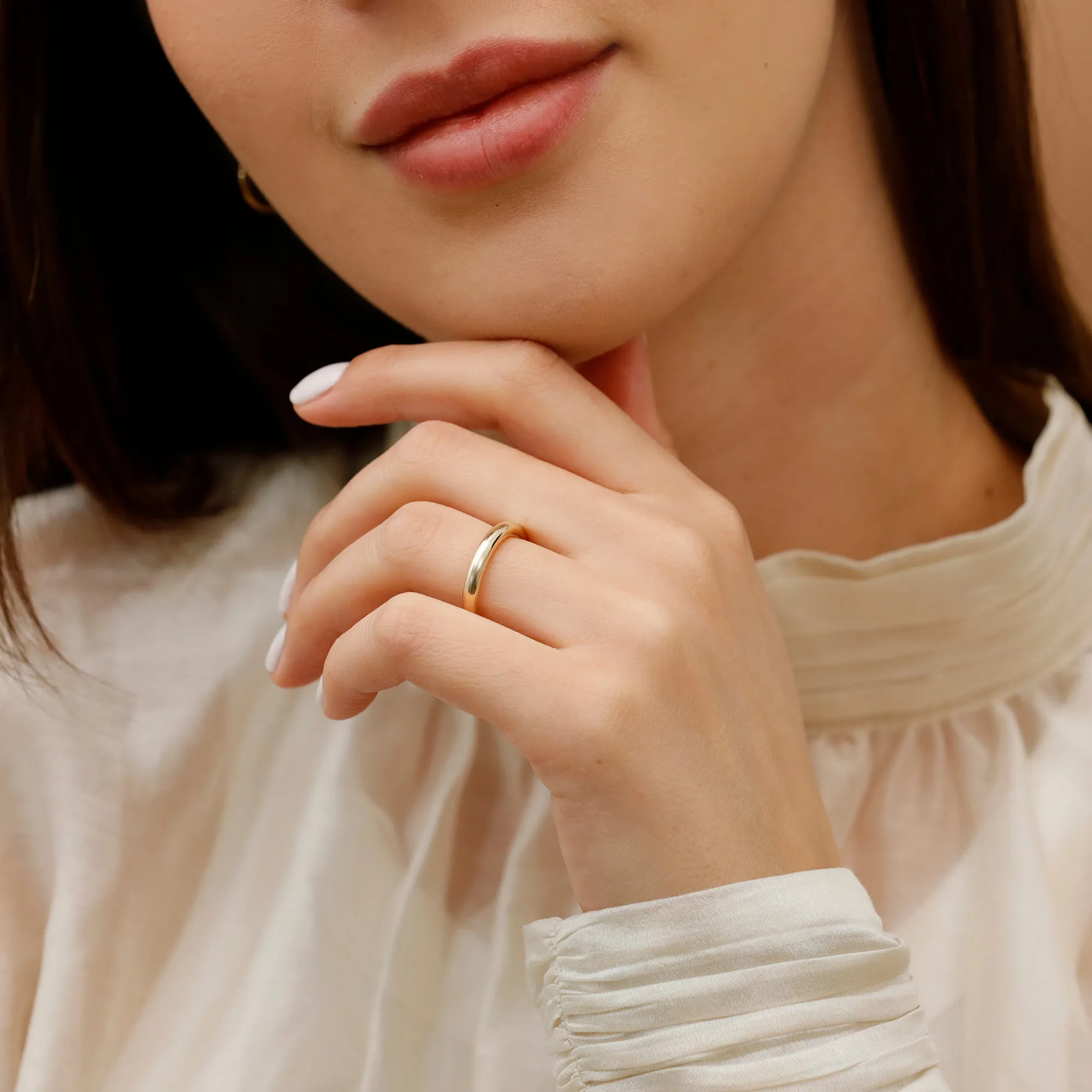 Round Wire Chunky Wedding Band - 3 mm, Ati SARAHELISE