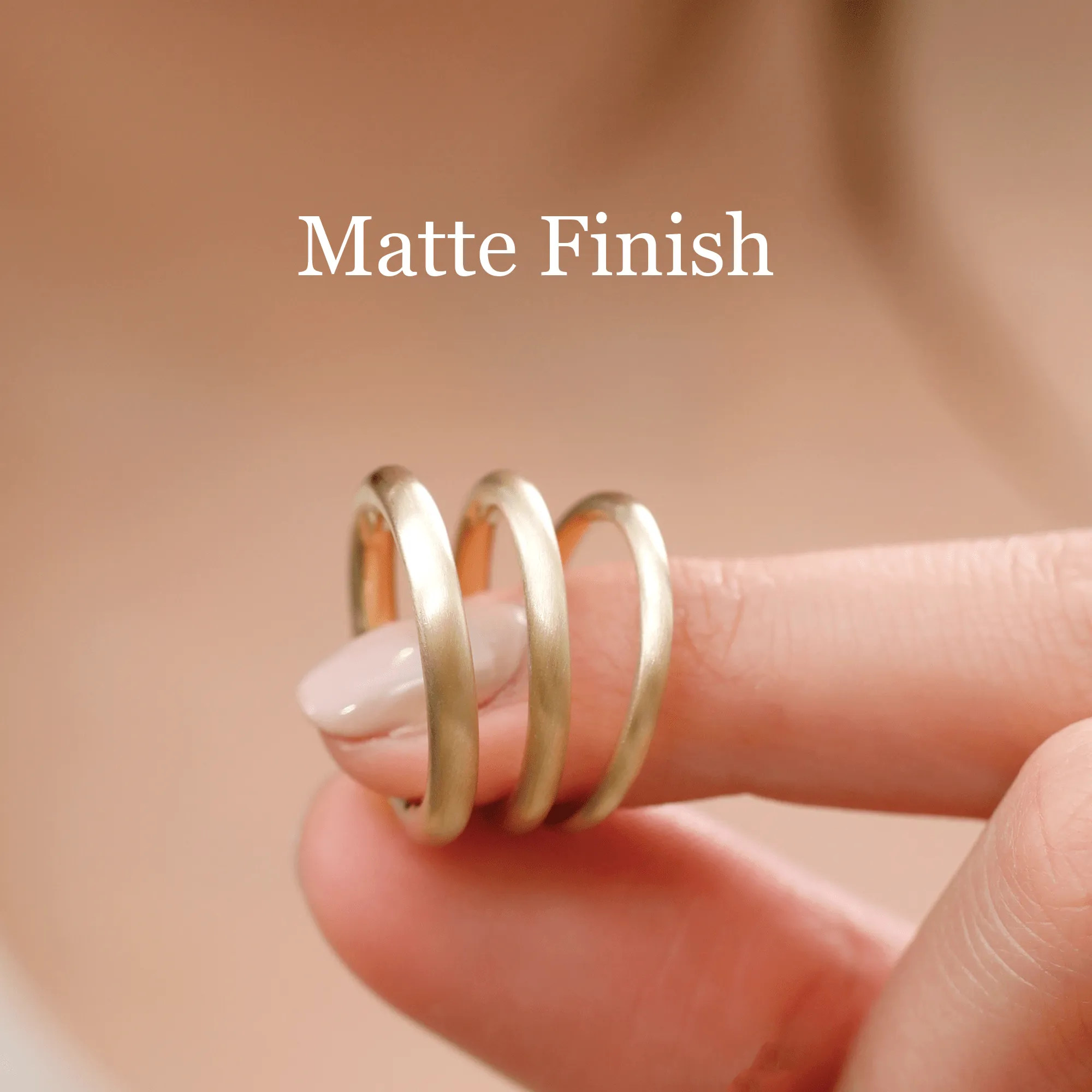 Round Wire Chunky Wedding Band - 3 mm, Ati SARAHELISE