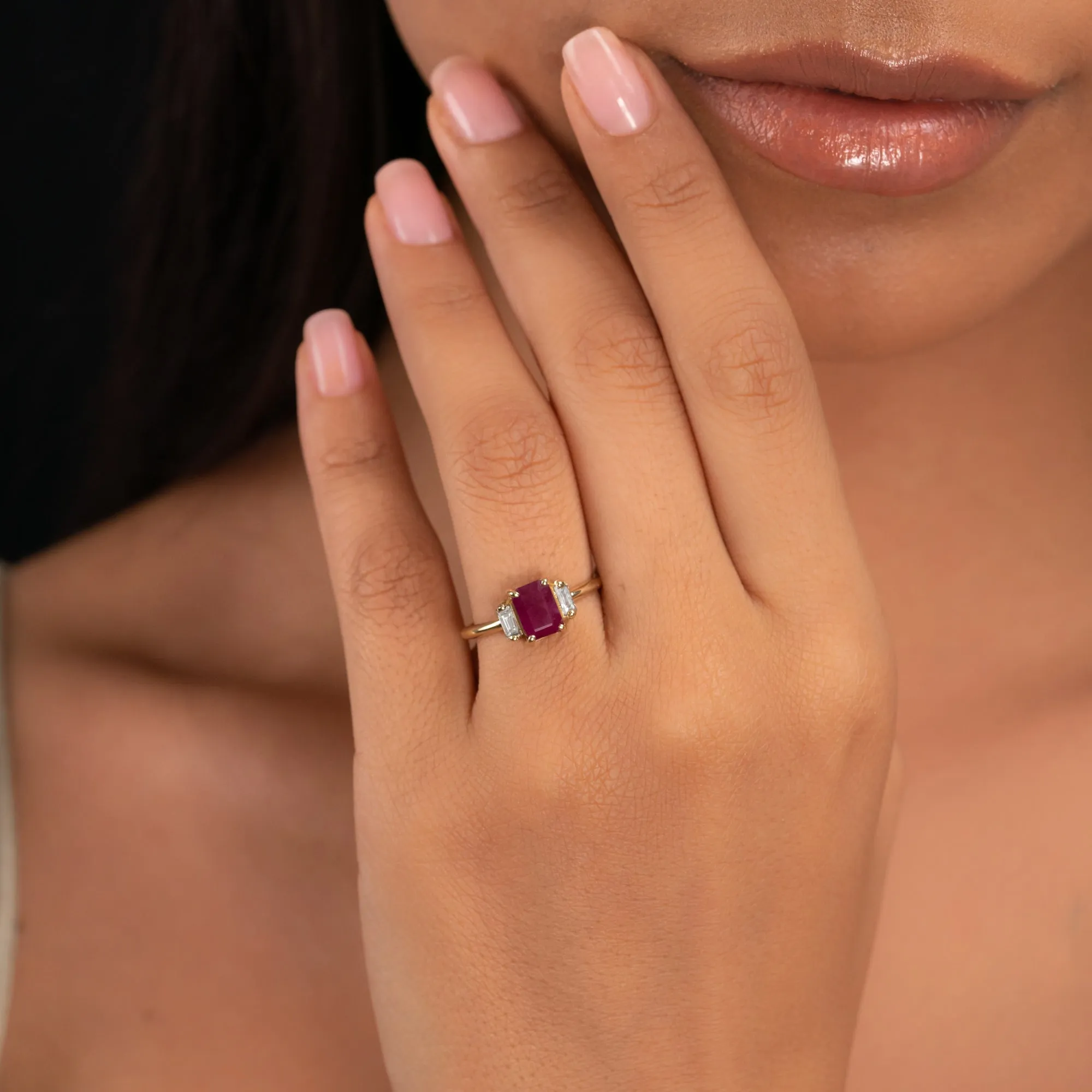 Ruby and Diamond Engagement Ring, Lauryn SARAHELISE