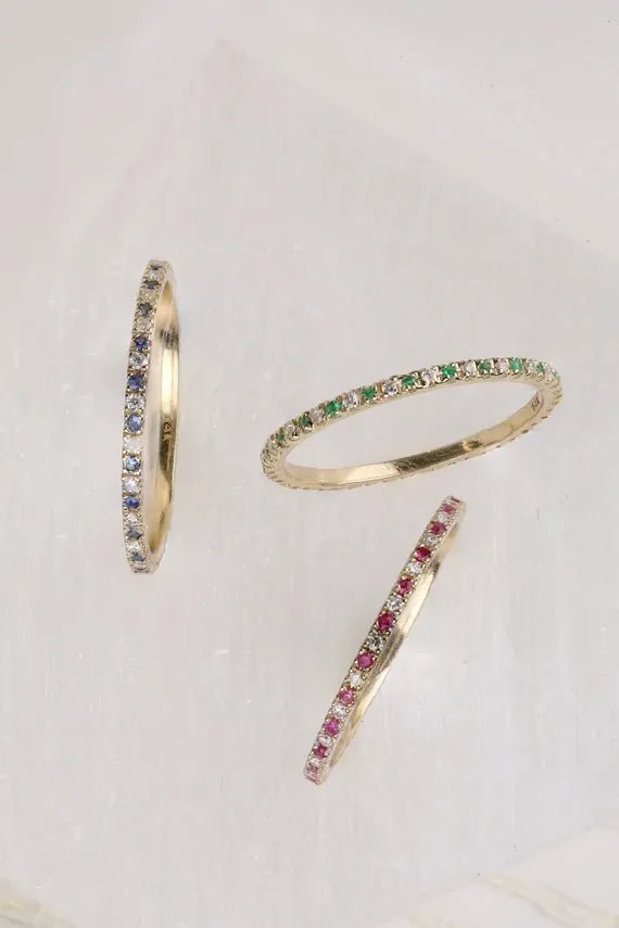 Ruby and Diamond Eternity Ring, Kiki SARAHELISE