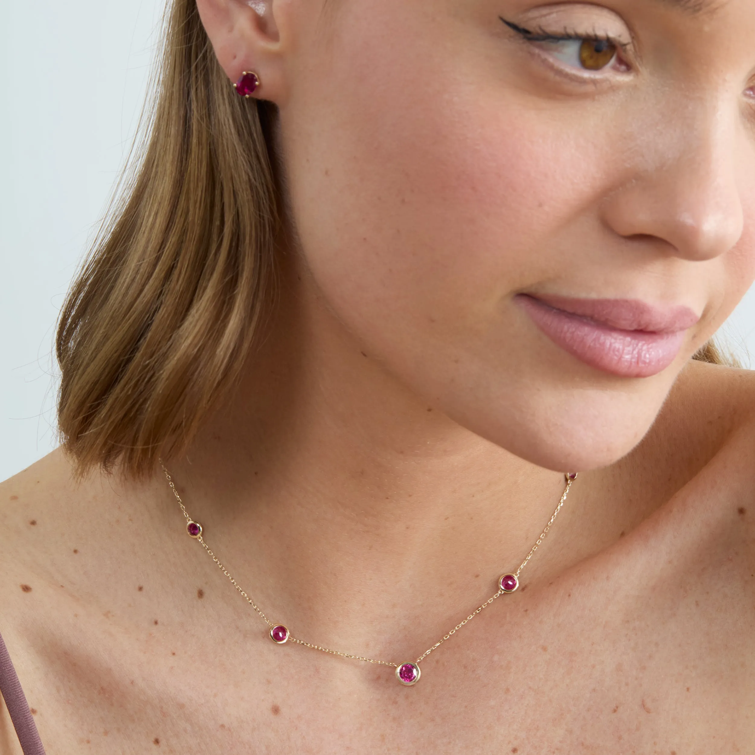 Ruby Choker Necklace, Reyna SARAHELISE