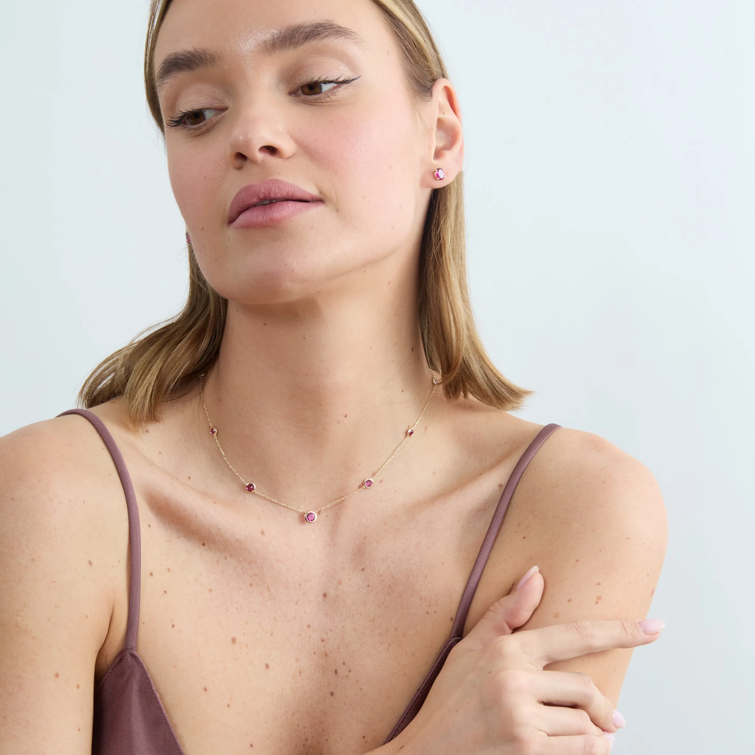 Ruby Choker Necklace, Reyna SARAHELISE