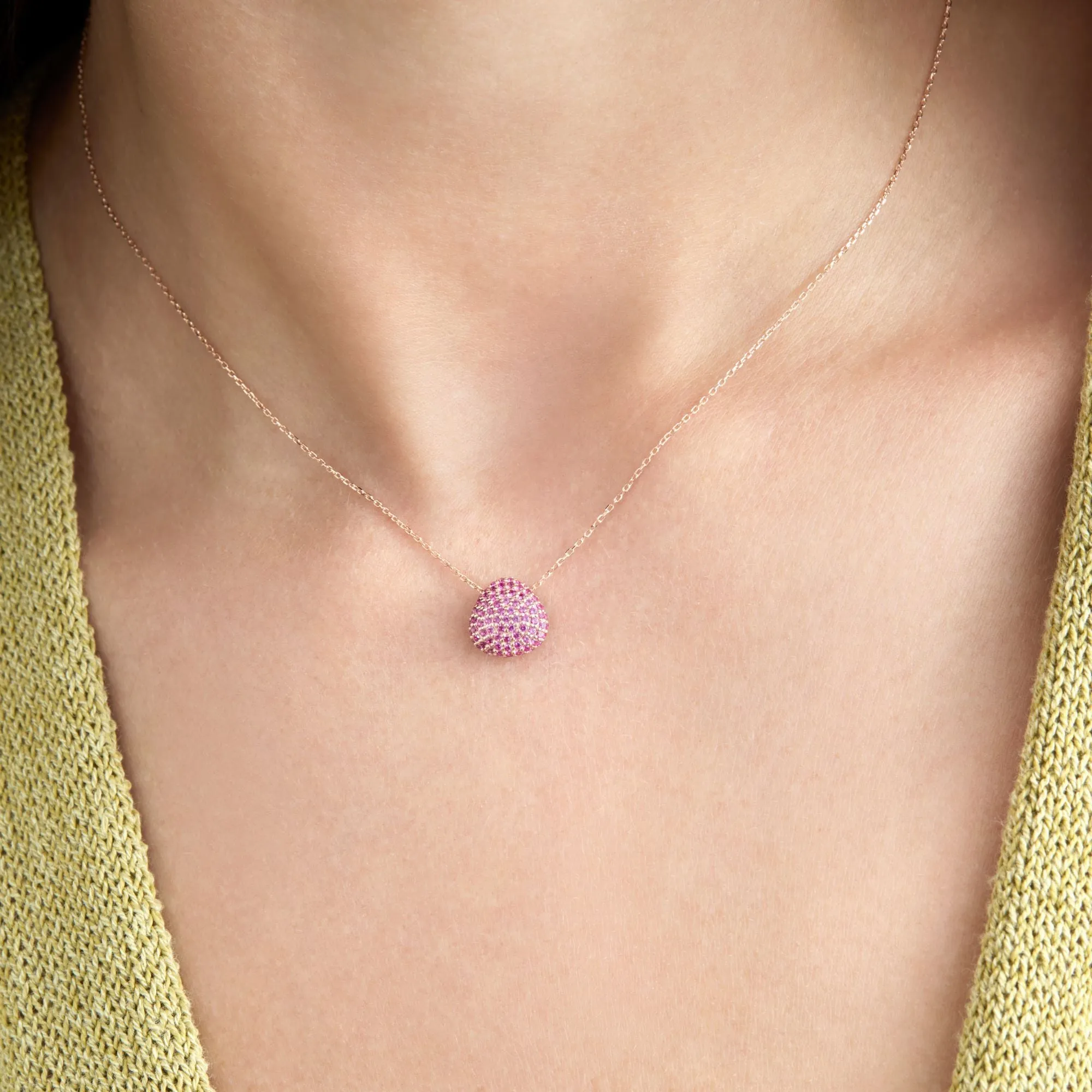 Ruby Cluster Necklace, Gita SARAHELISE