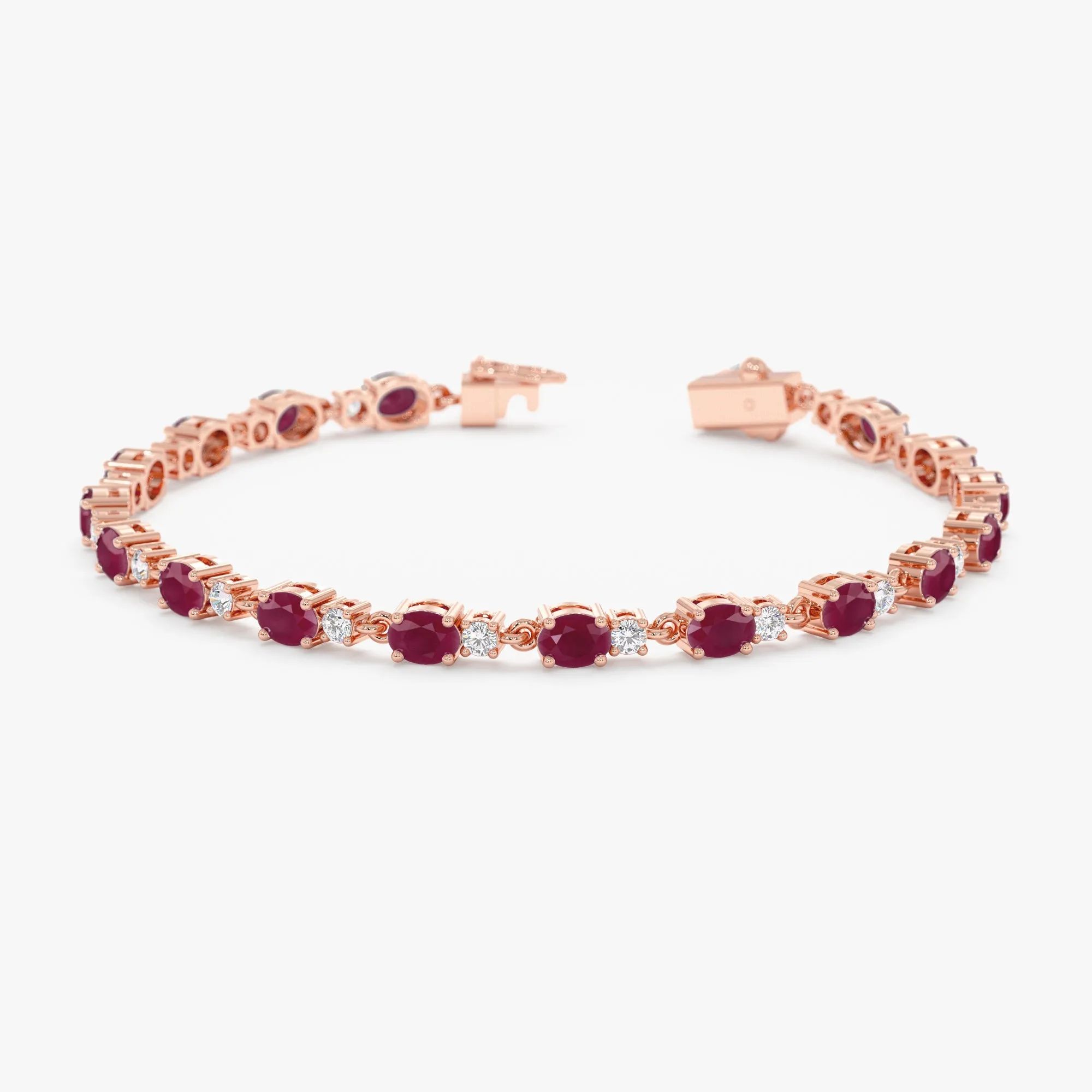 Ruby Diamond Garland Eternity Bracelet, Ivy SARAHELISE