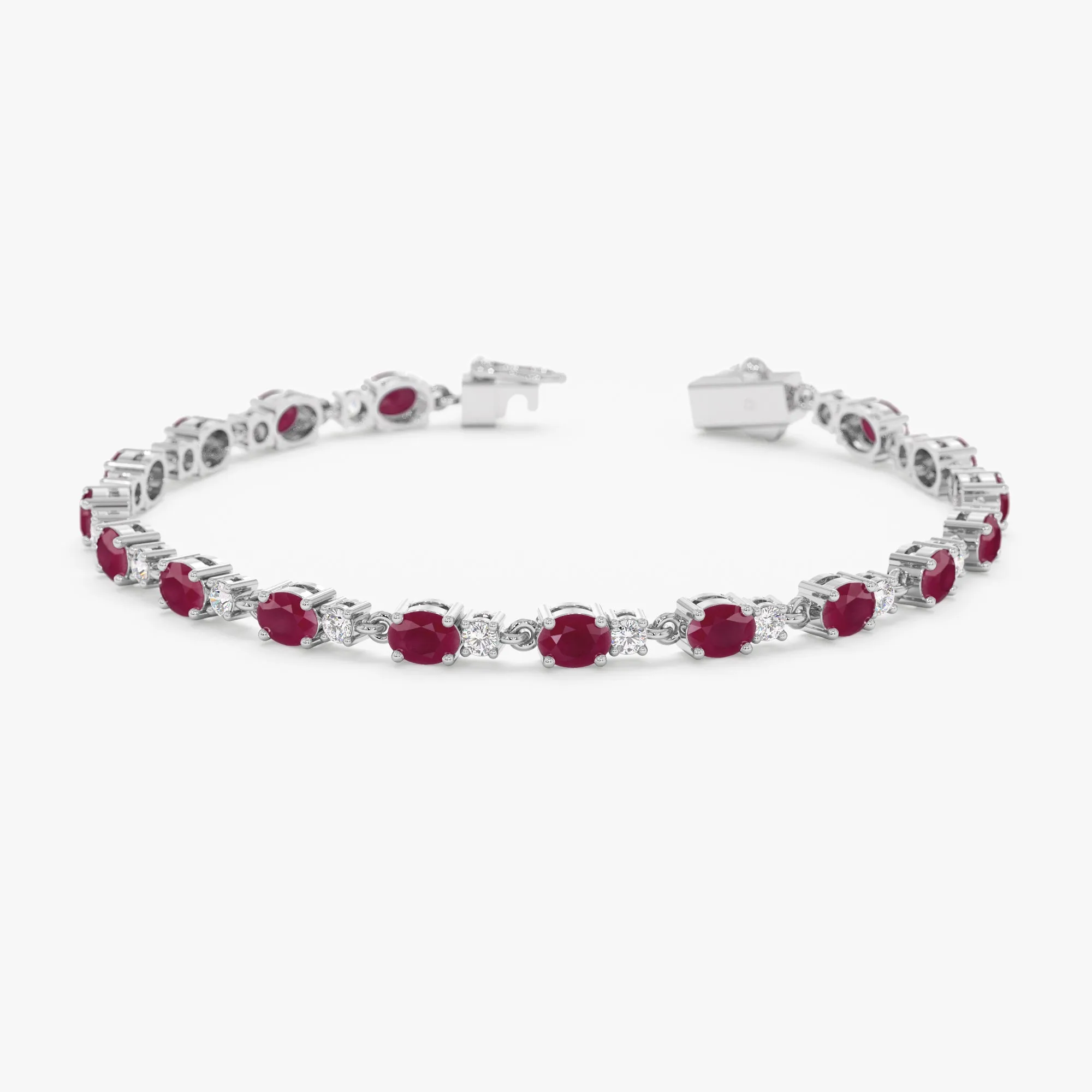 Ruby Diamond Garland Eternity Bracelet, Ivy SARAHELISE