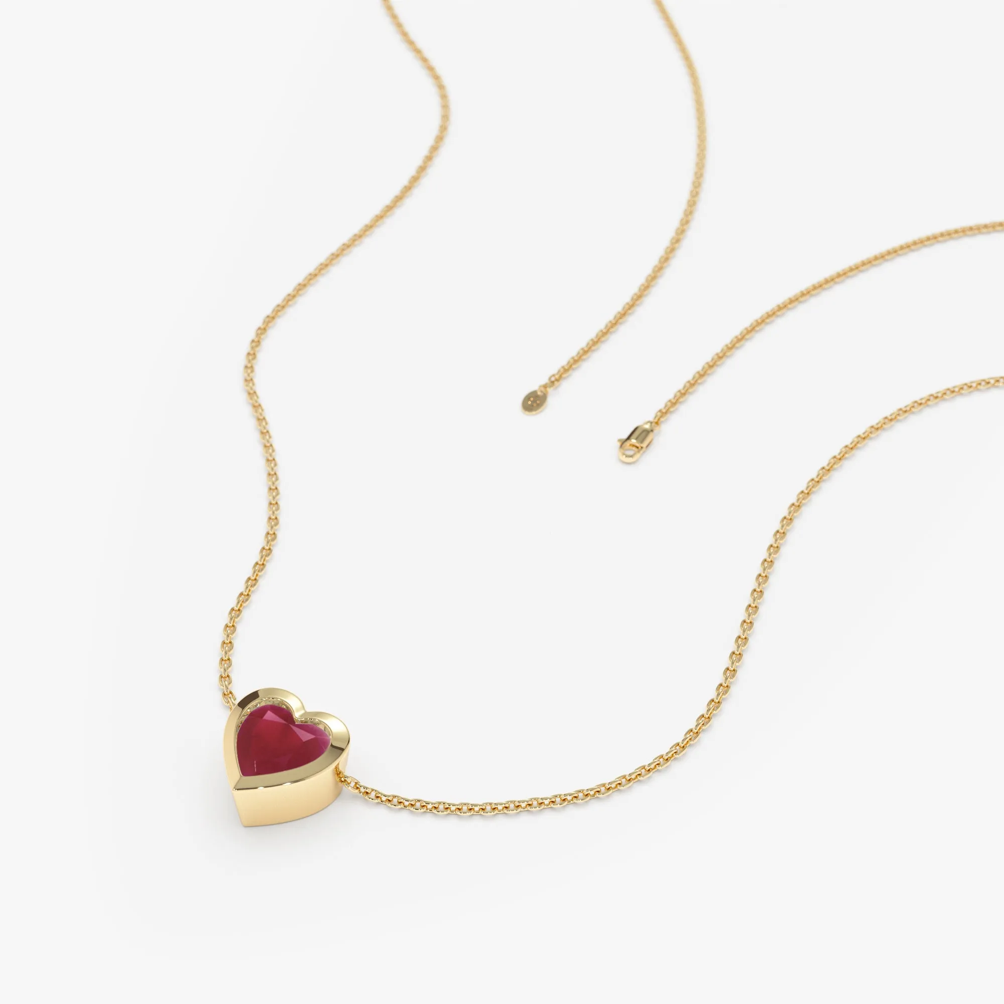 Ruby Heart Necklace, Ashly SARAHELISE