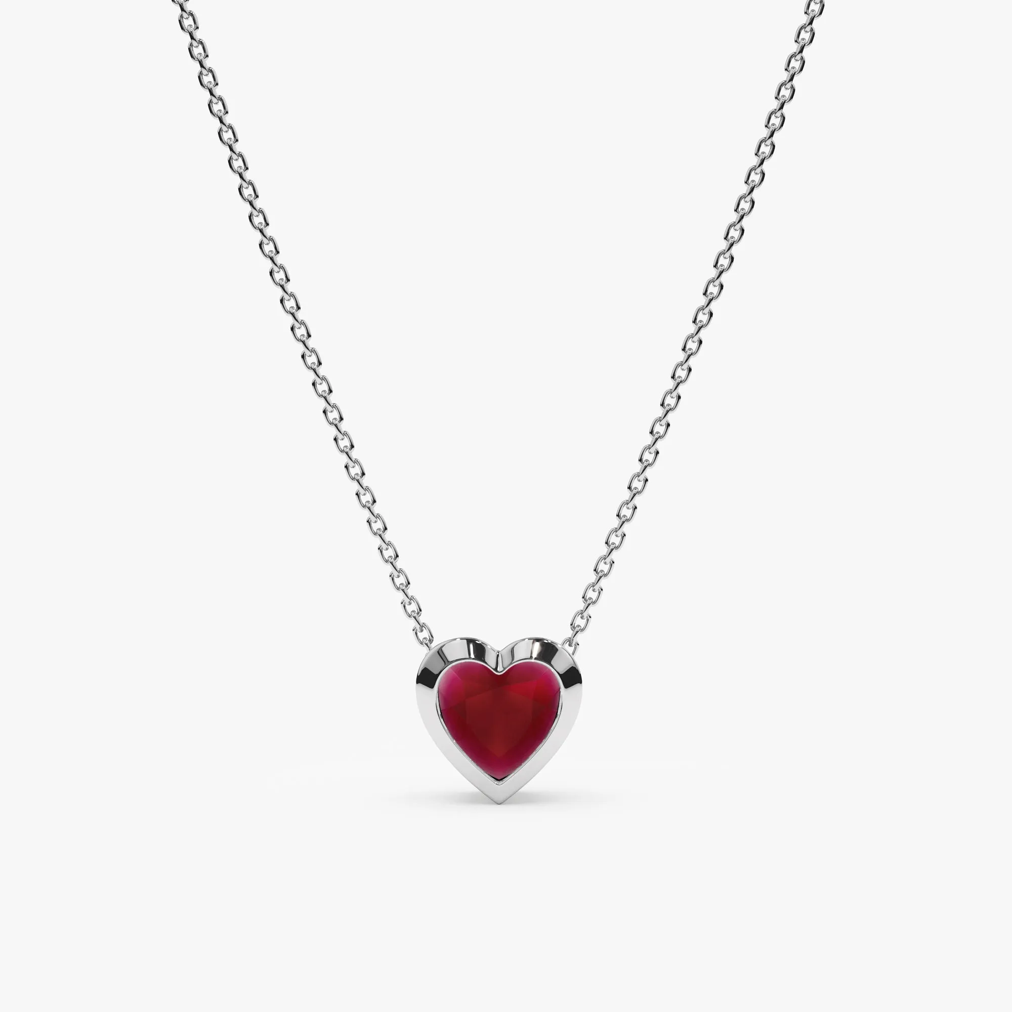 Ruby Heart Necklace, Ashly SARAHELISE