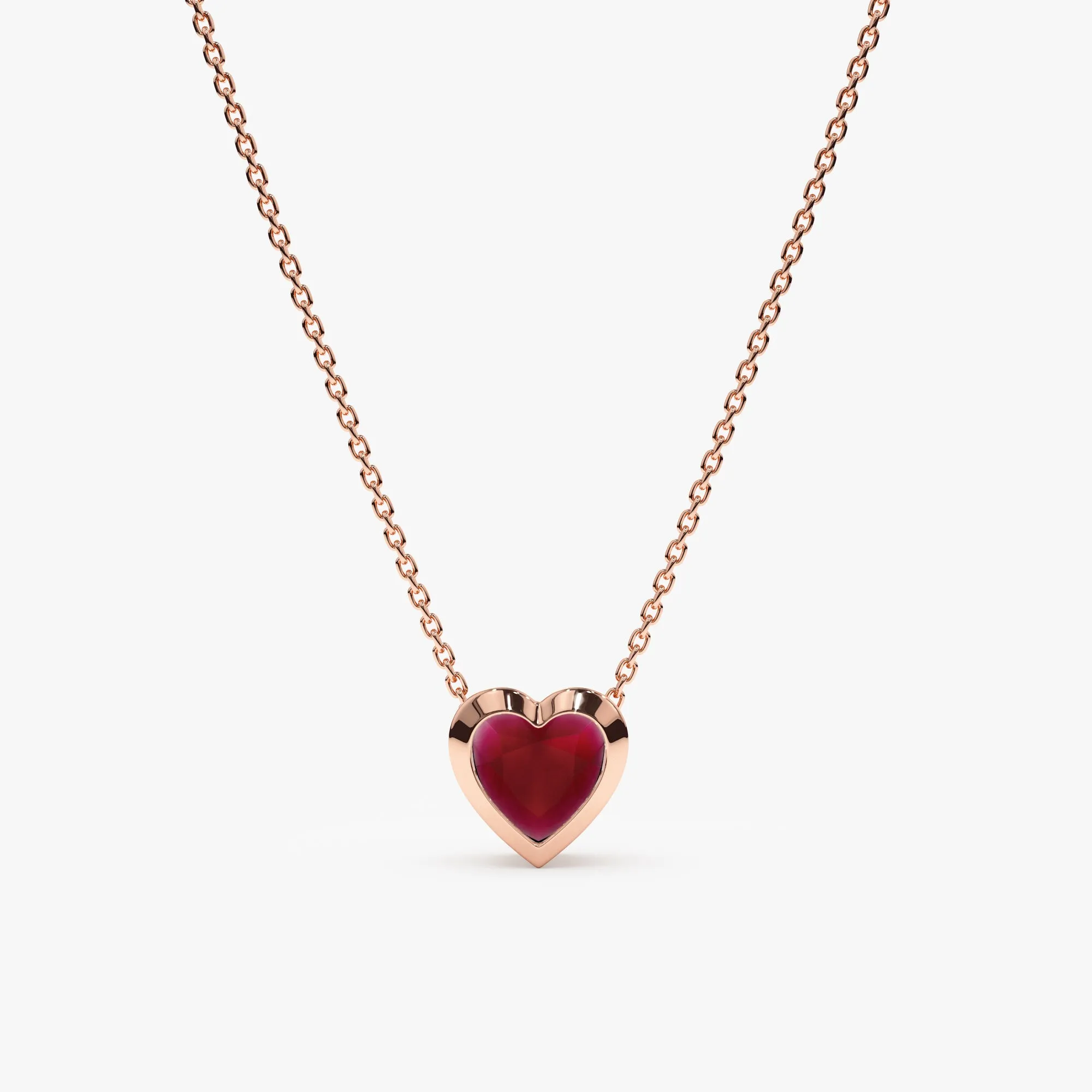 Ruby Heart Necklace, Ashly SARAHELISE