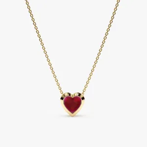 Ruby Heart Necklace, Ashly SARAHELISE