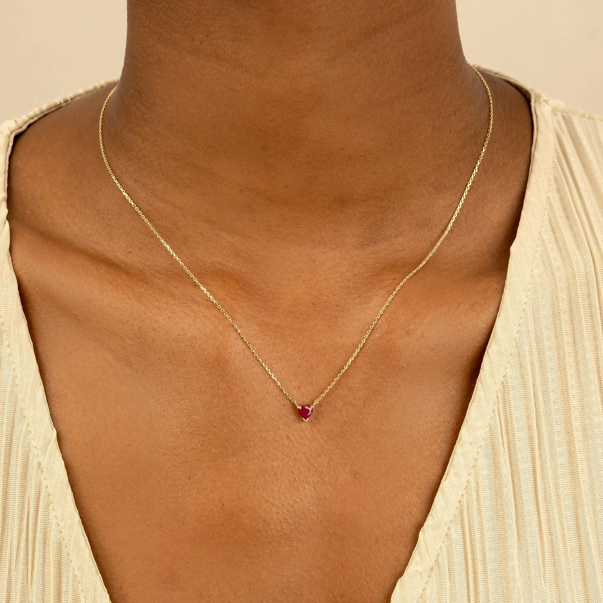 Ruby Heart Necklace, Corin SARAHELISE