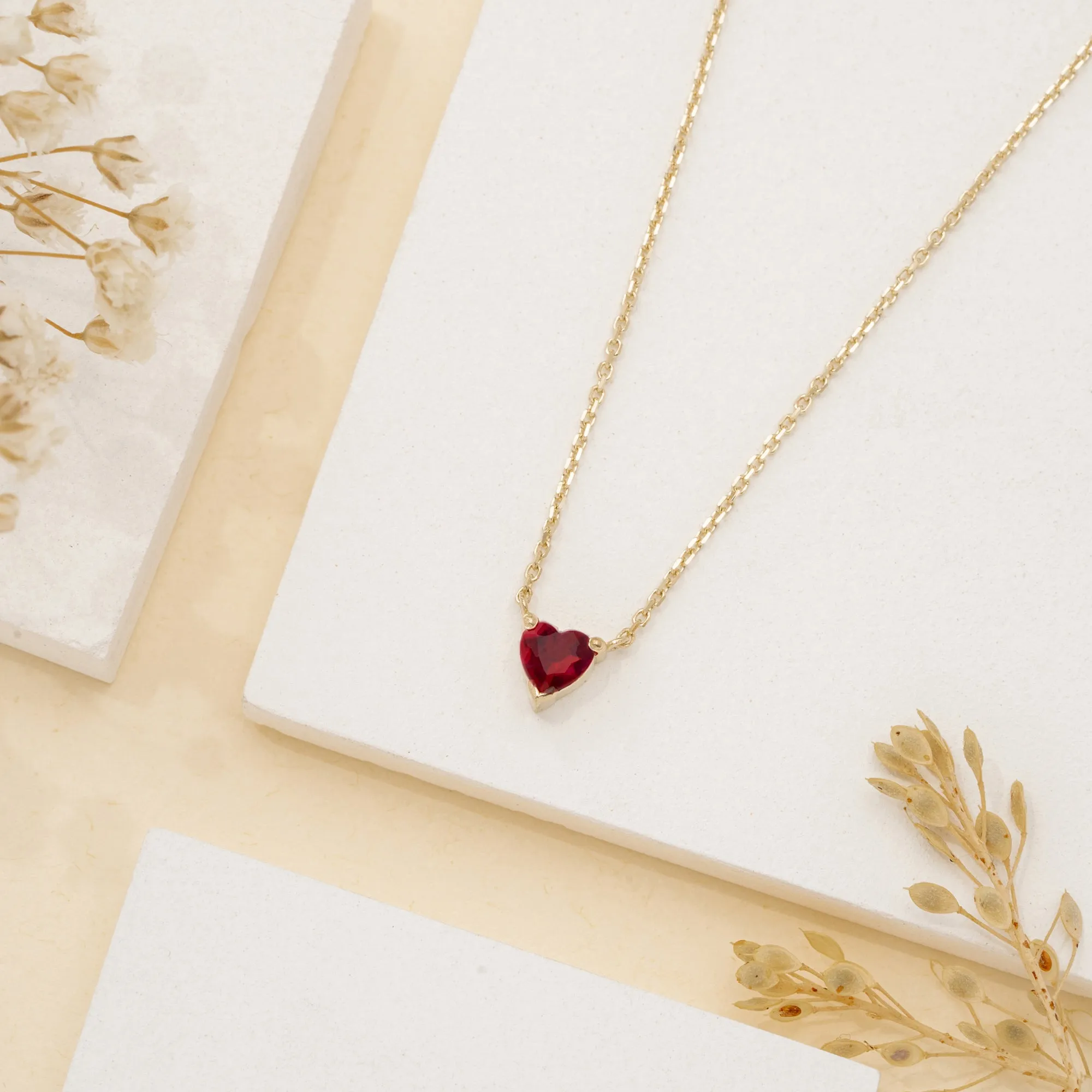 Ruby Heart Necklace, Corin SARAHELISE