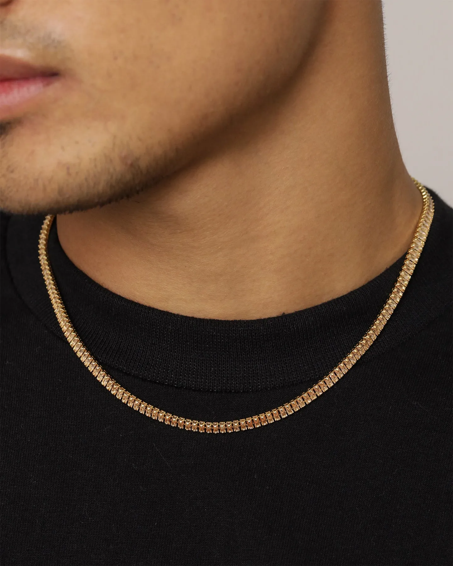 Saint Morta New Micro Baguette Chain Champagne/Gold