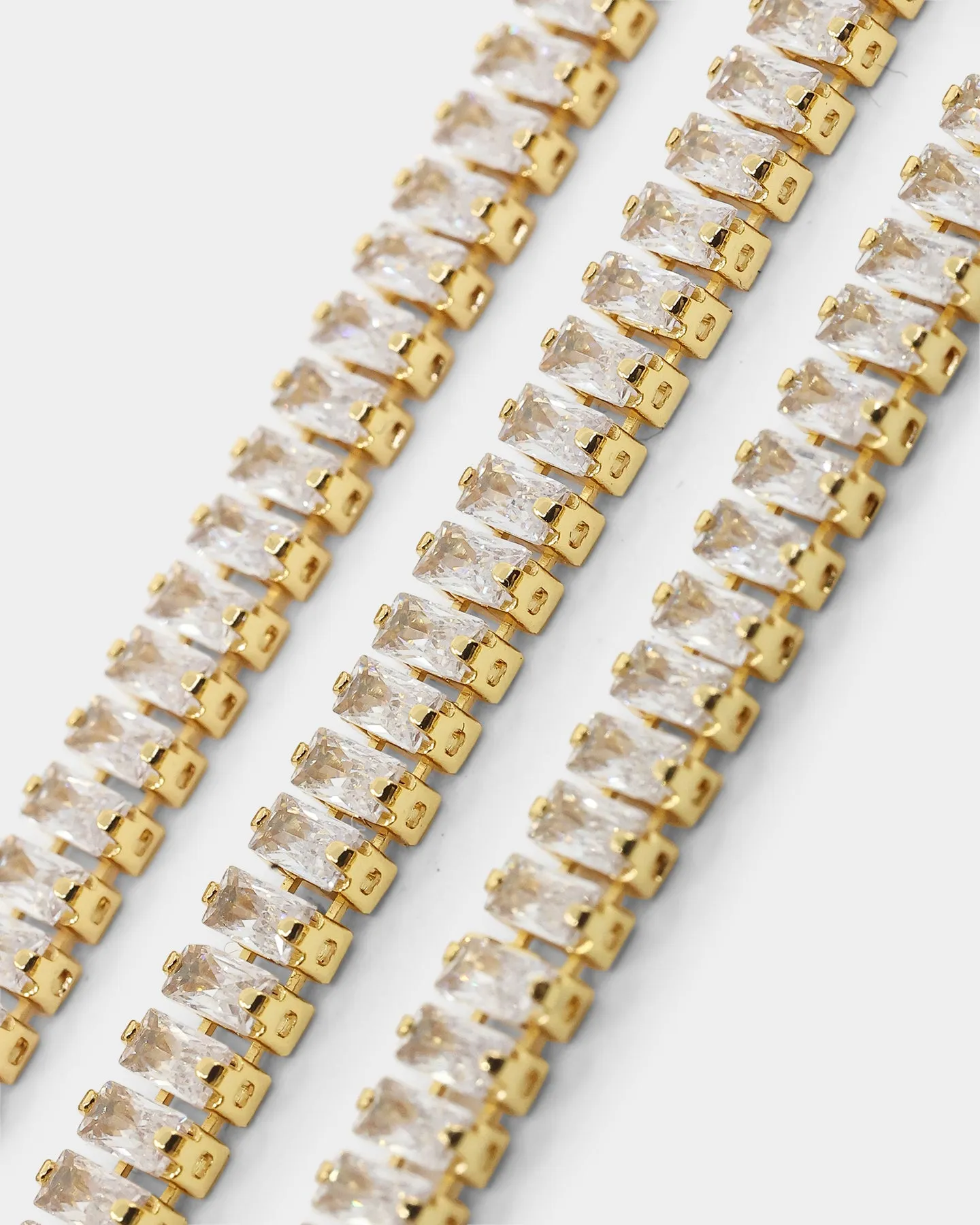 Saint Morta New Micro Baguette Chain Gold/Iced Gold