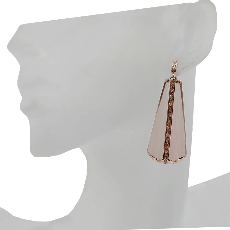 Salmon Resin Fan Earrings