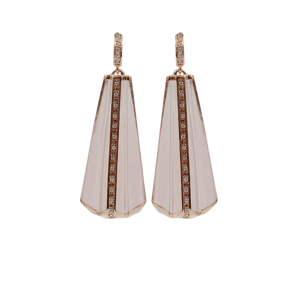 Salmon Resin Fan Earrings