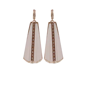 Salmon Resin Fan Earrings