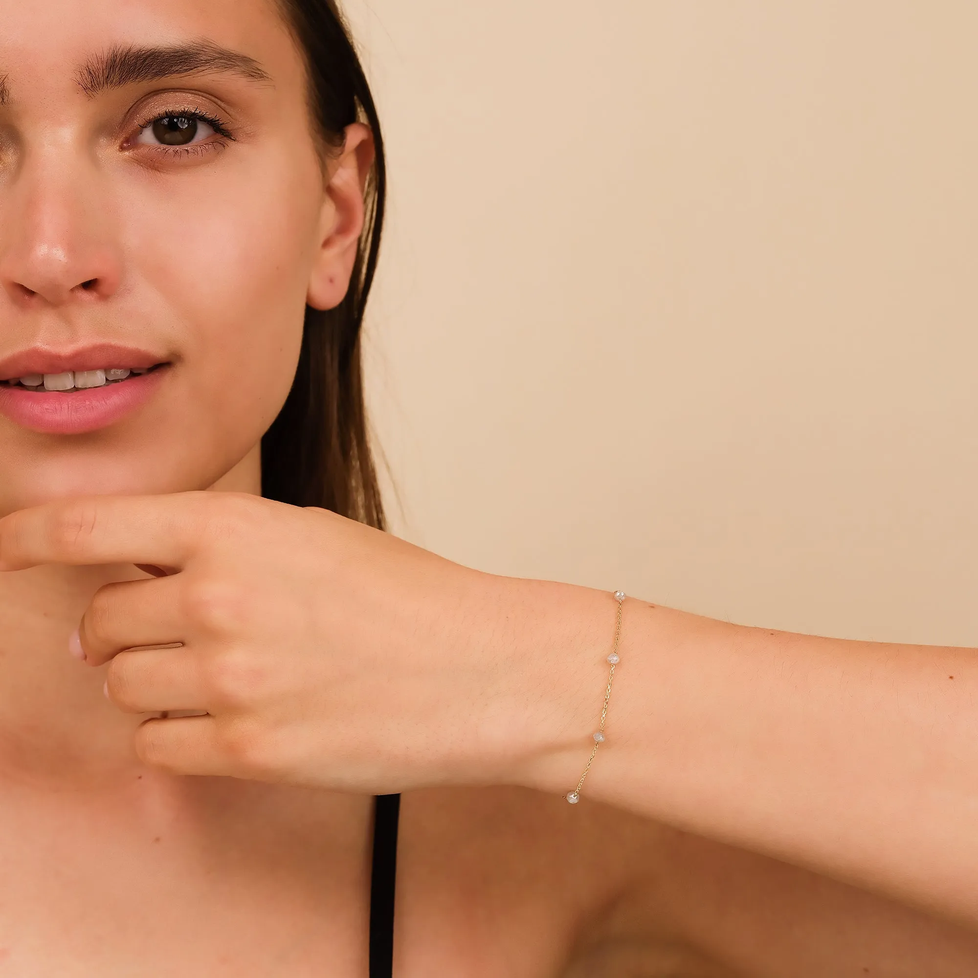 Salt & Pepper Diamond Station Bracelet, Allie SARAHELISE