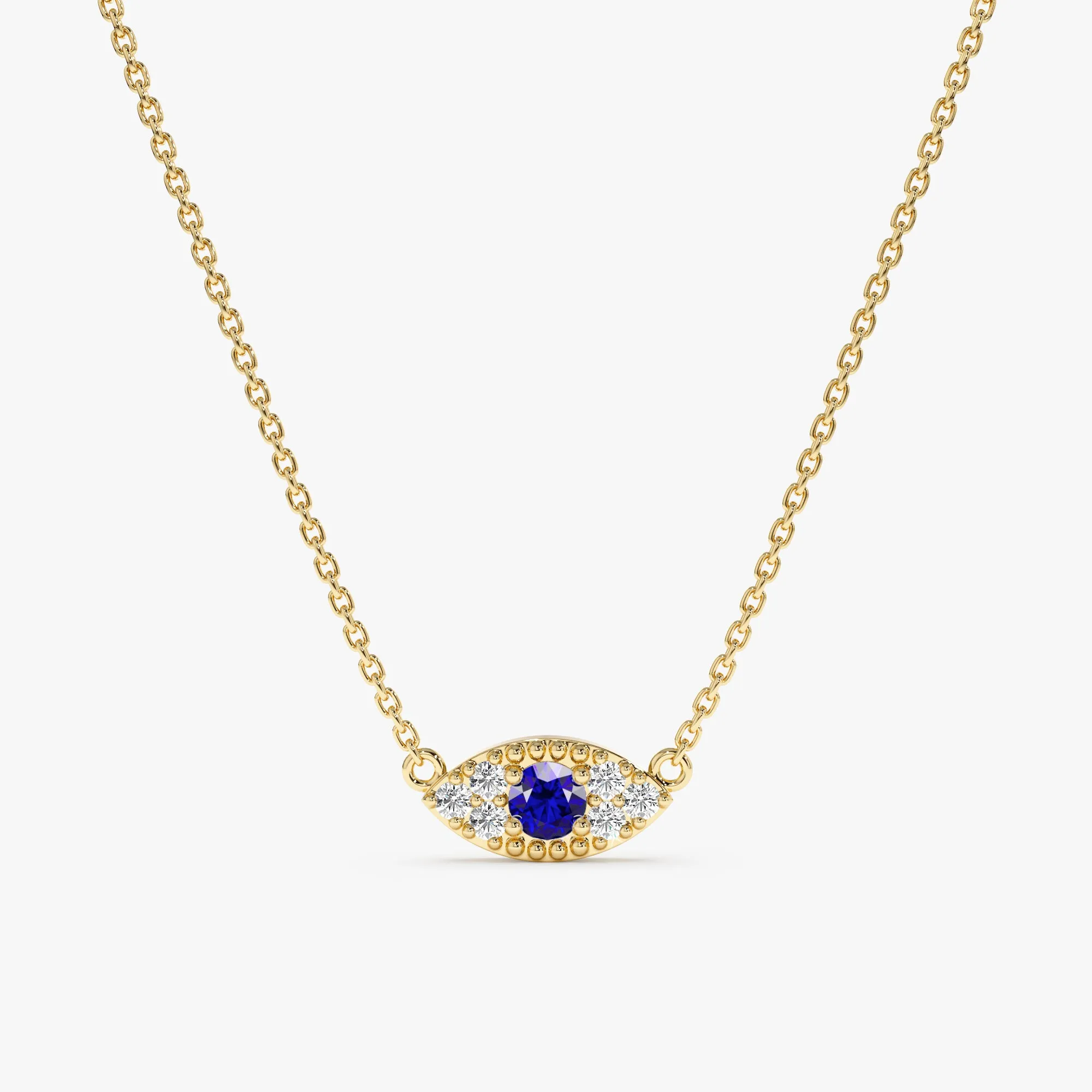 Sapphire & Diamonds Eye Necklace, Margaret SARAHELISE