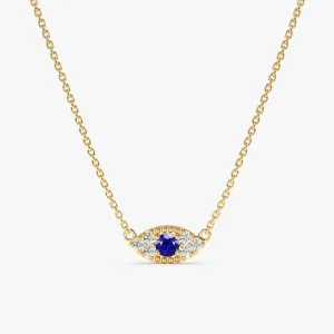 Sapphire & Diamonds Eye Necklace, Margaret SARAHELISE