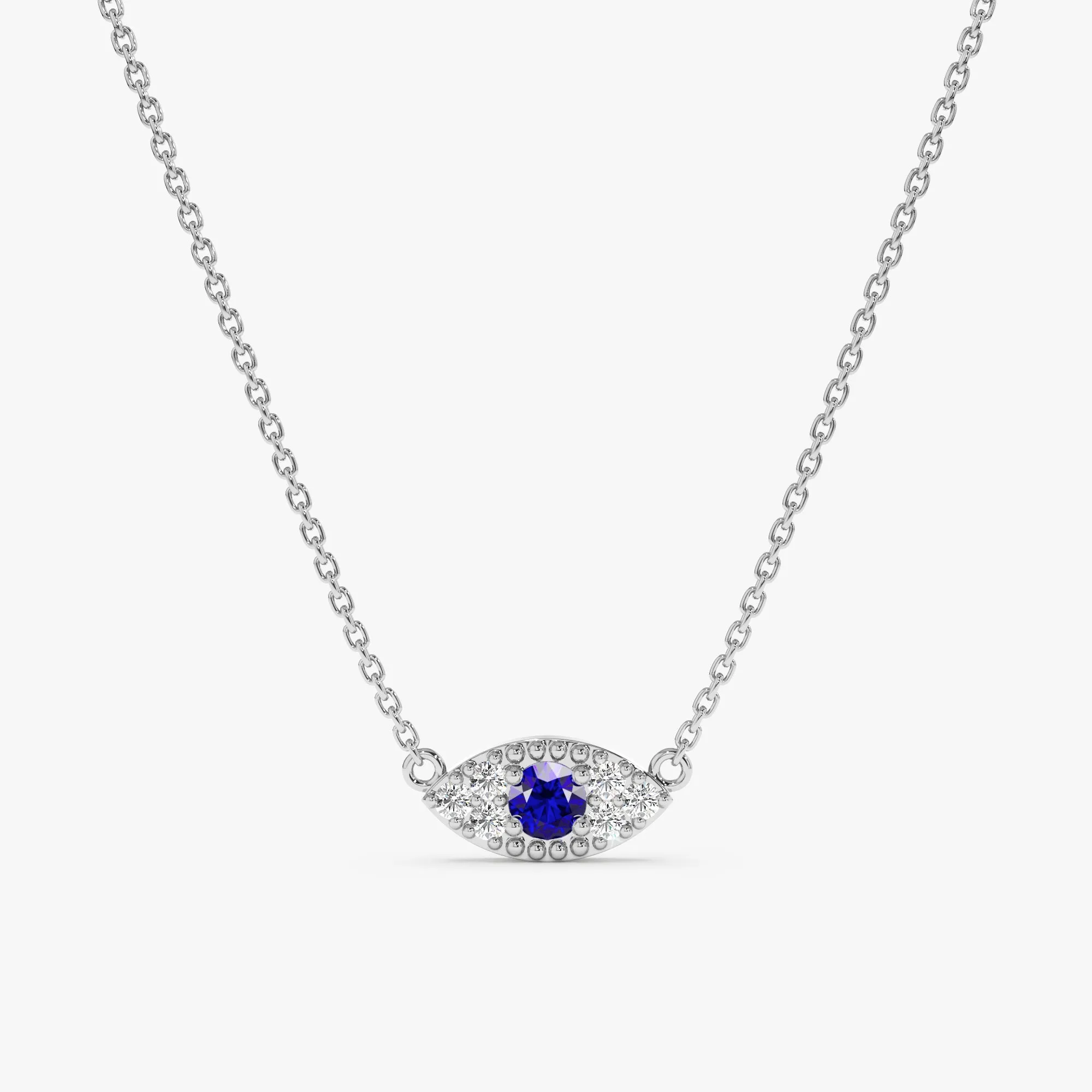 Sapphire & Diamonds Eye Necklace, Margaret SARAHELISE