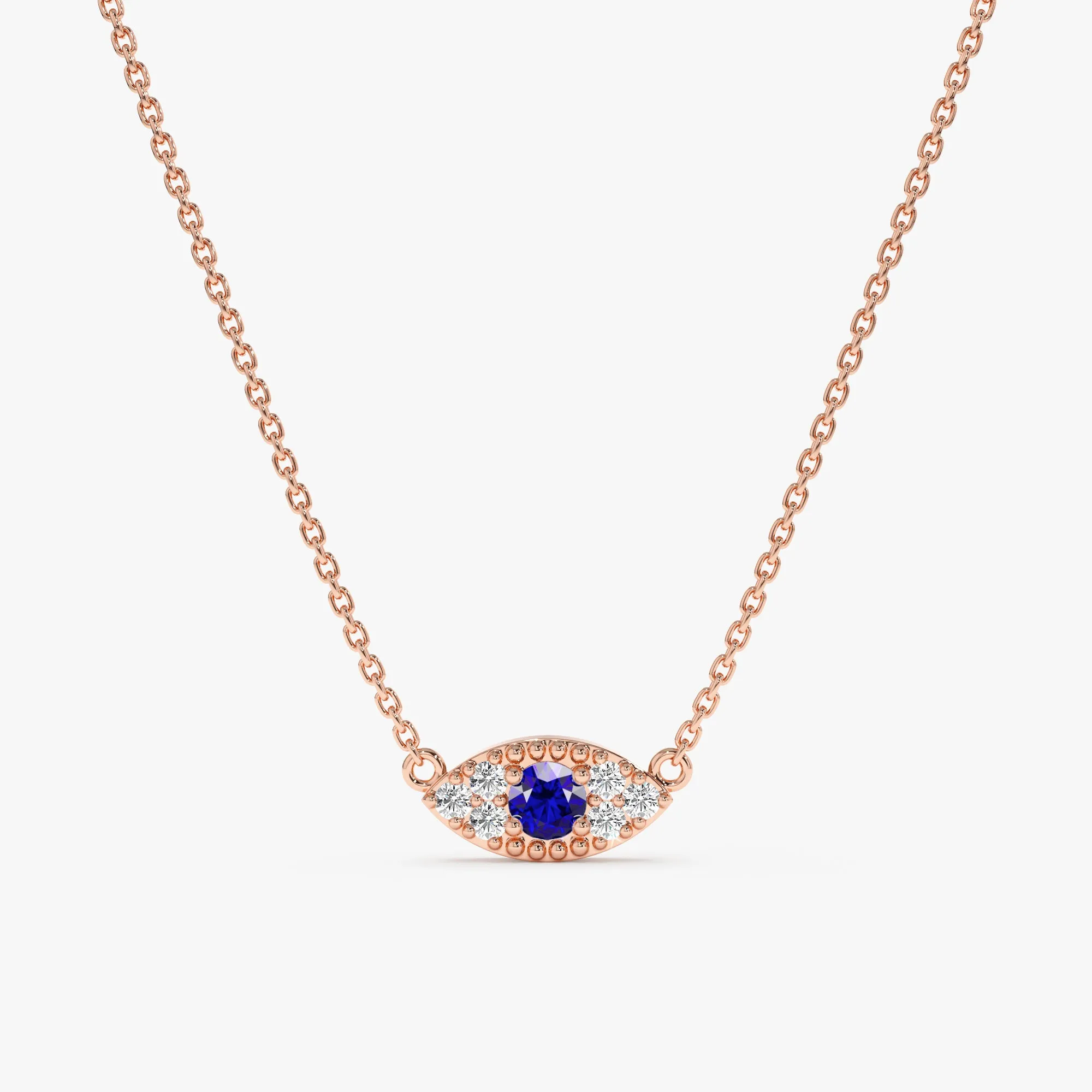 Sapphire & Diamonds Eye Necklace, Margaret SARAHELISE