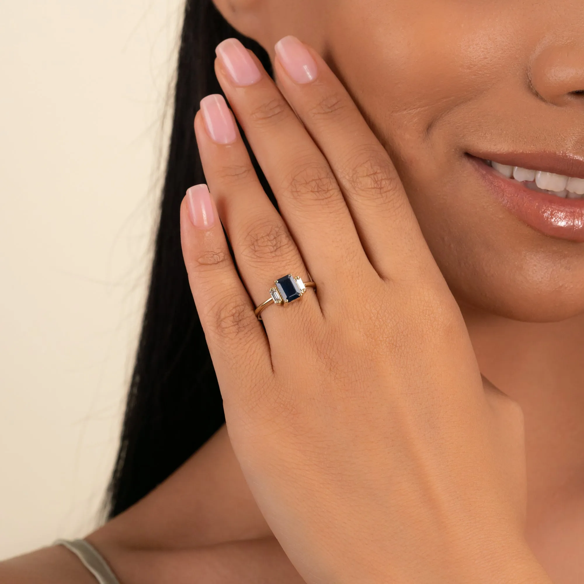 Sapphire and Diamond Engagement Ring, Lauryn SARAHELISE