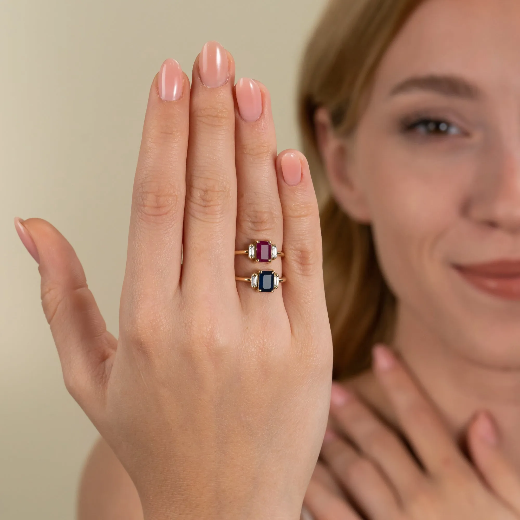 Sapphire and Diamond Engagement Ring, Lauryn SARAHELISE