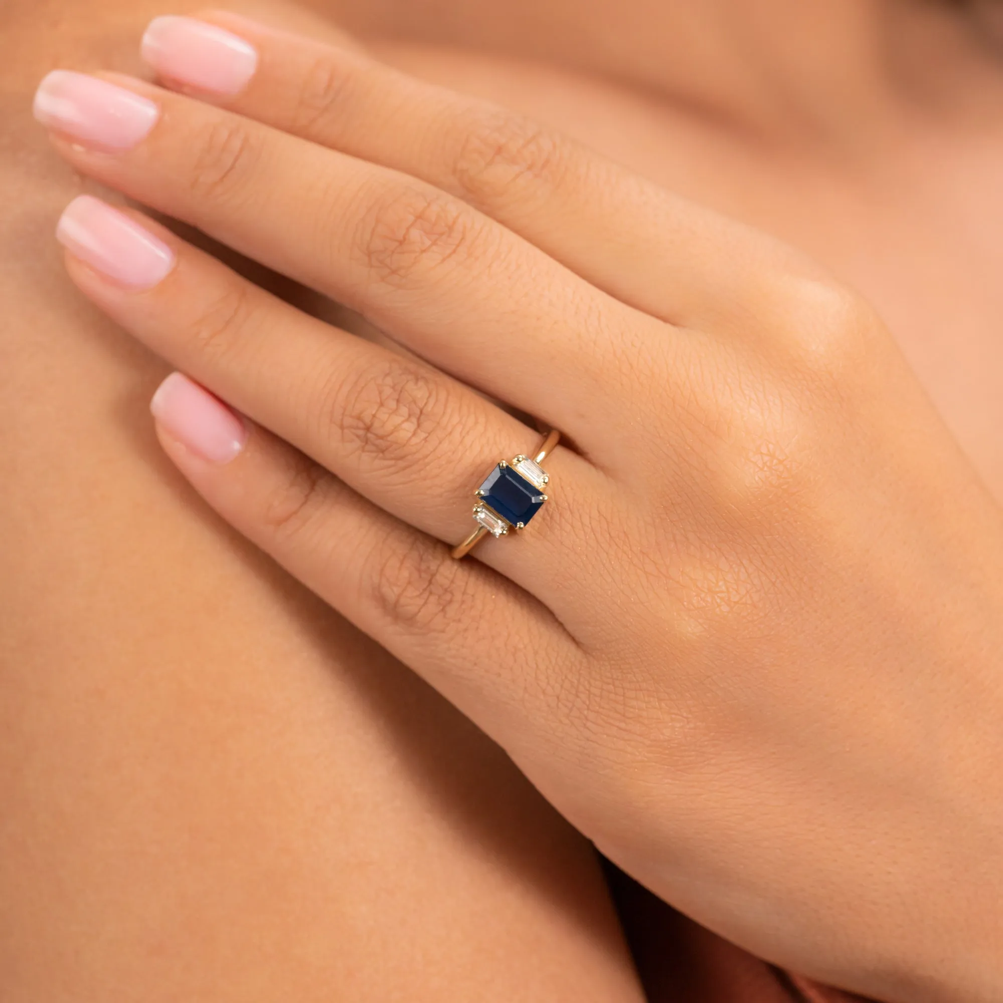 Sapphire and Diamond Engagement Ring, Lauryn SARAHELISE