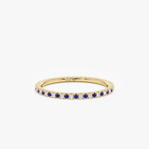 Sapphire and Diamond Eternity Ring, Kiki SARAHELISE
